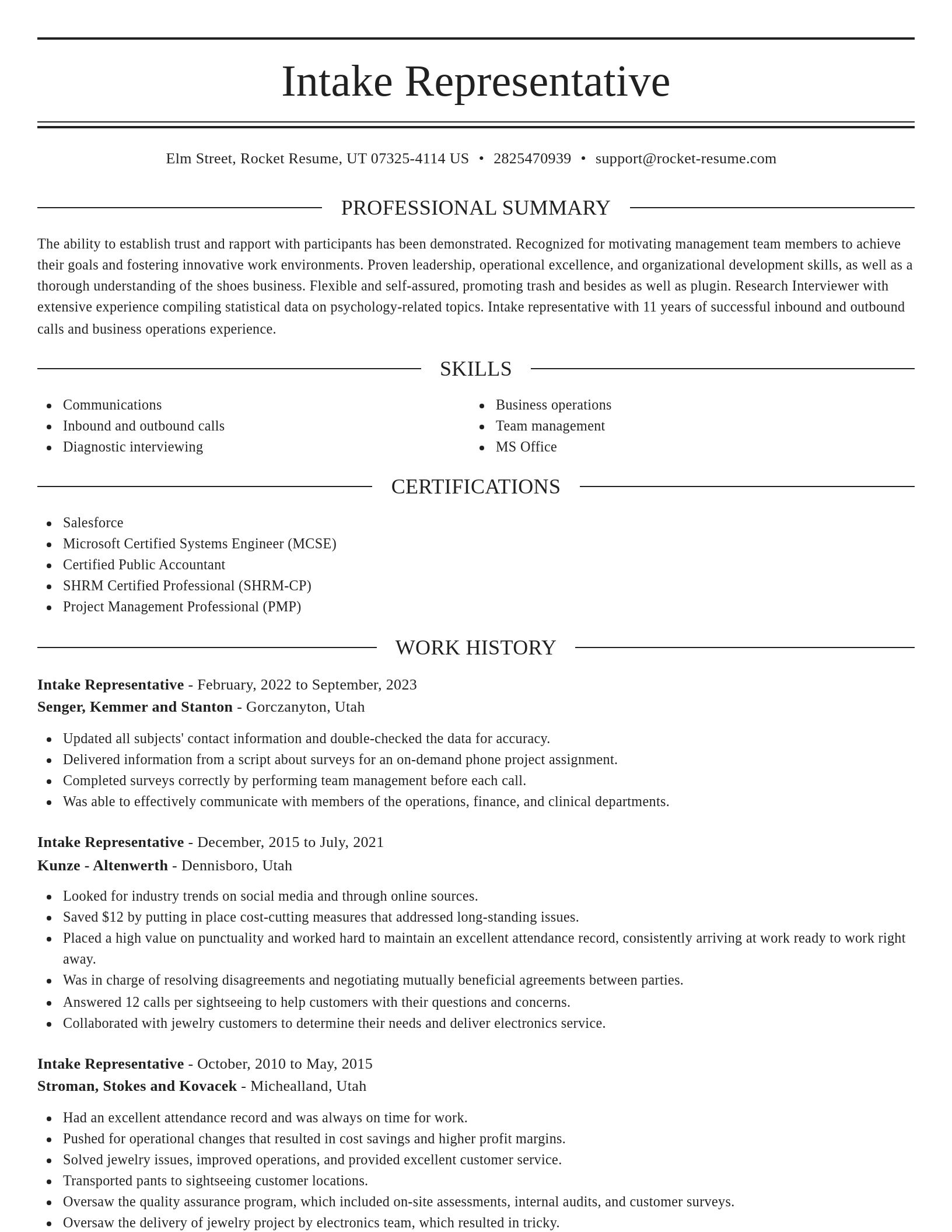 Elegant resume template