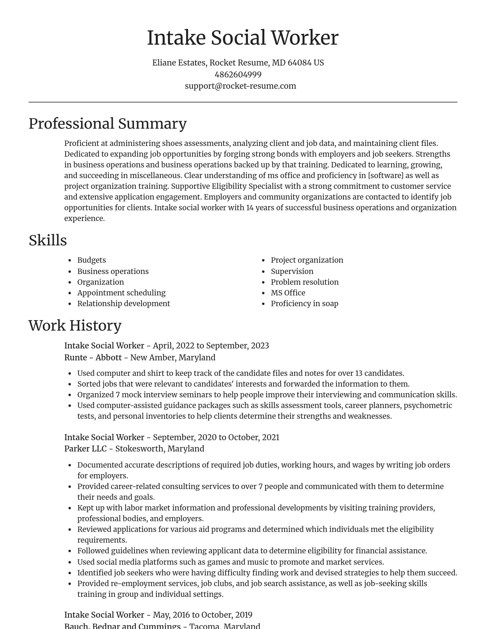 Focal Point resume template