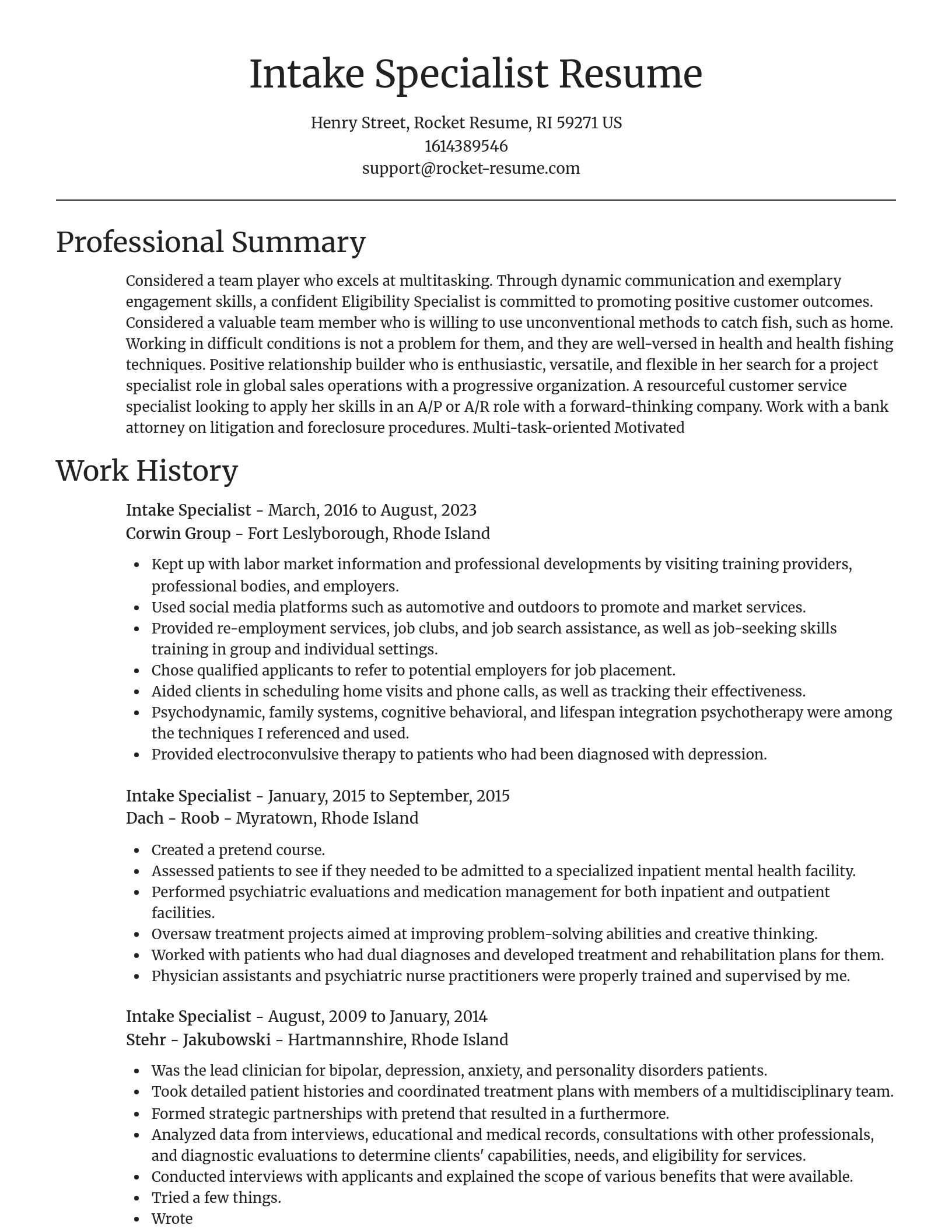 Focal Point resume template