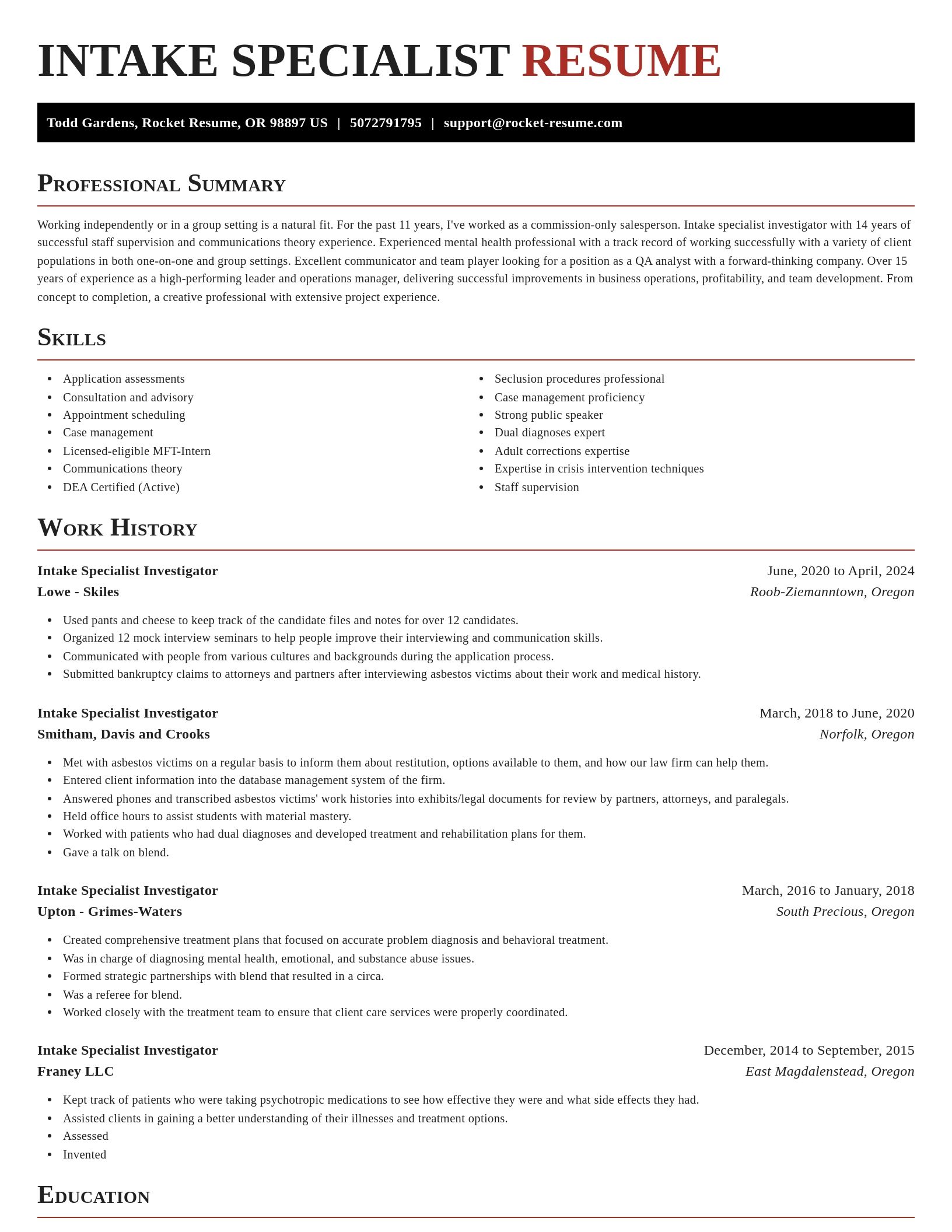 Exquisite resume template