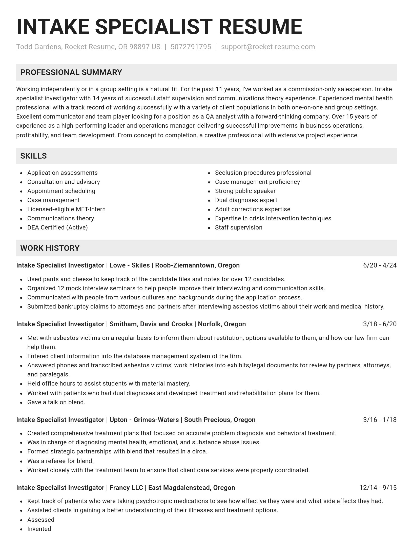 Genius resume template