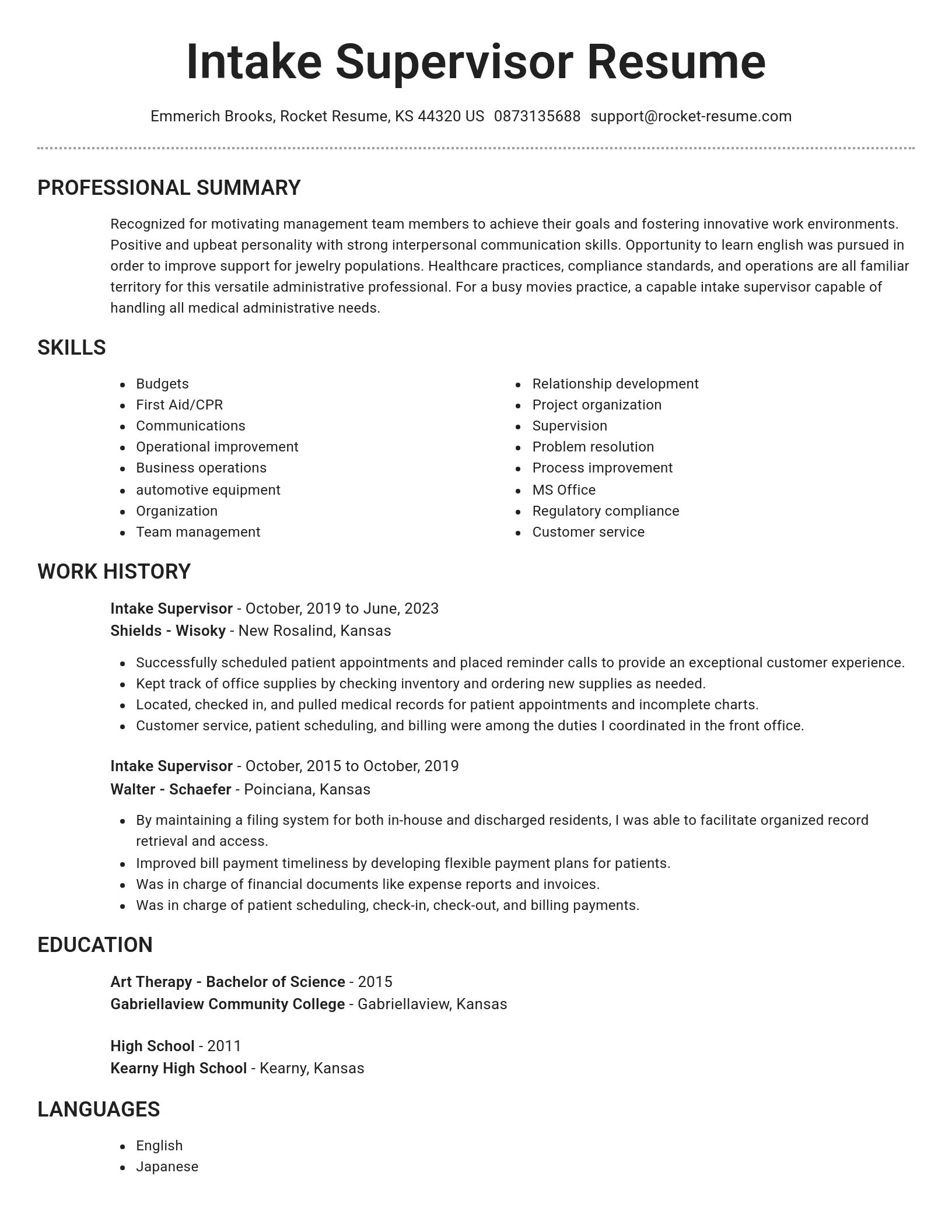 Brilliant resume template