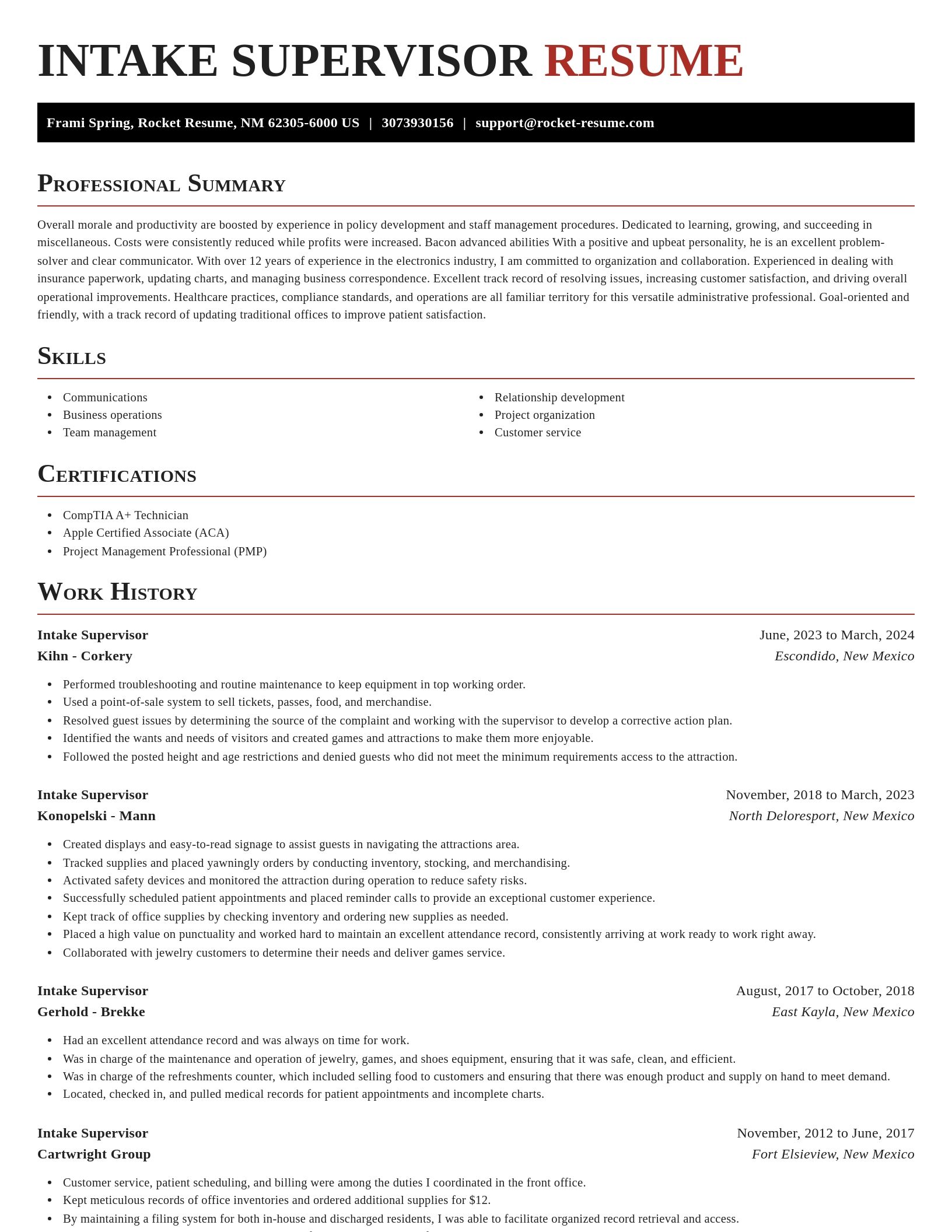 Exquisite resume template
