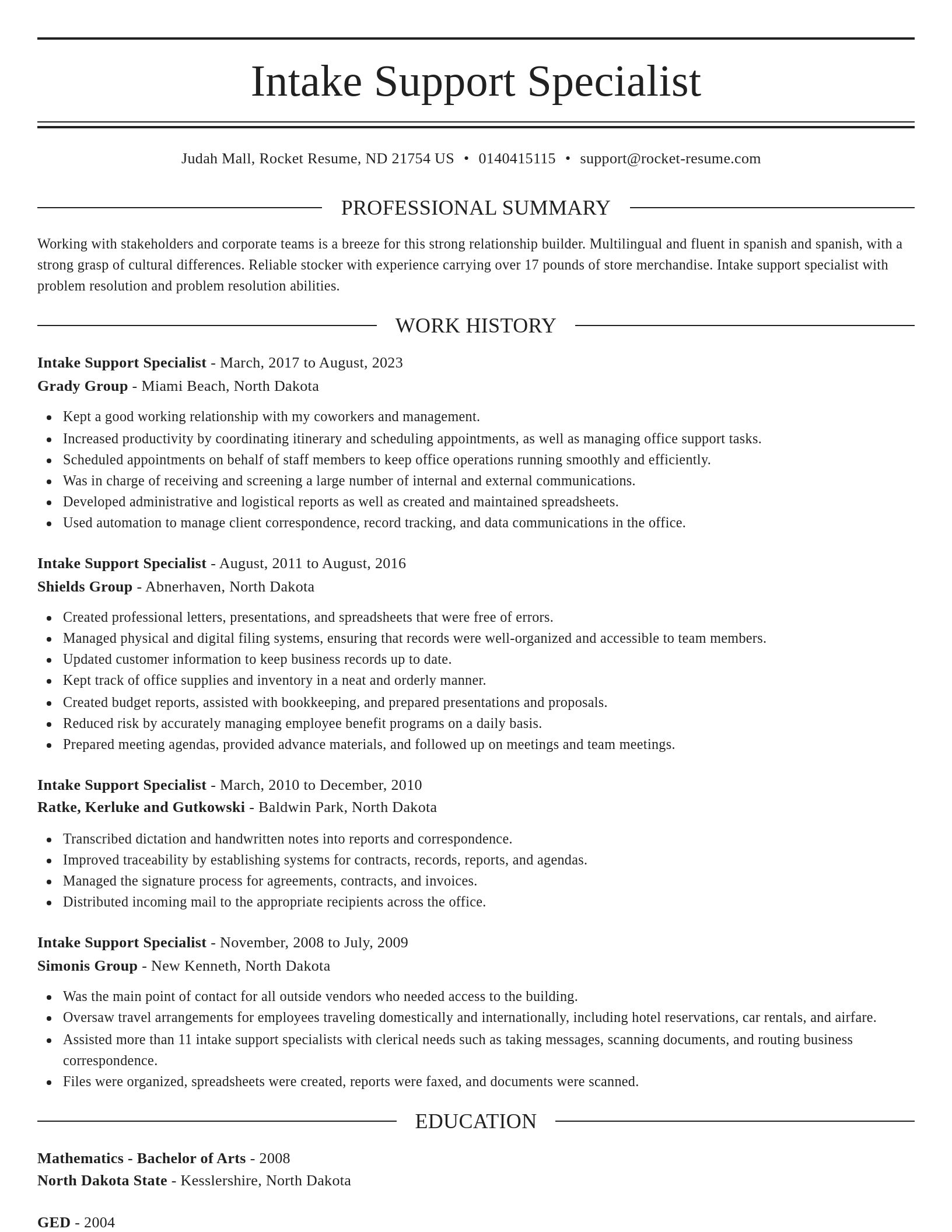 Elegant resume template