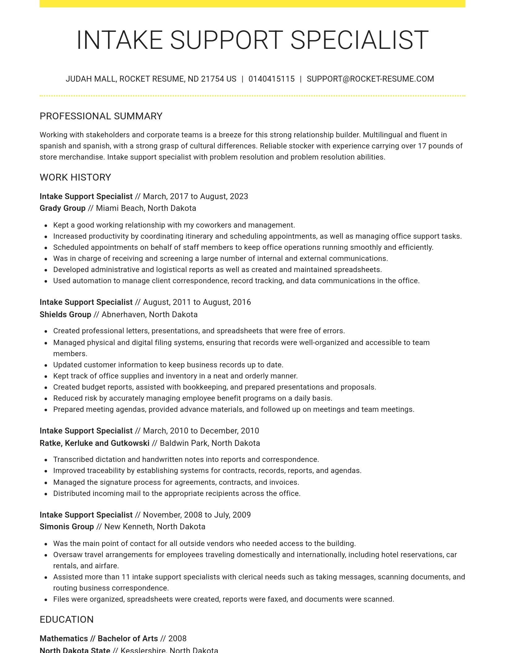 Grand resume template