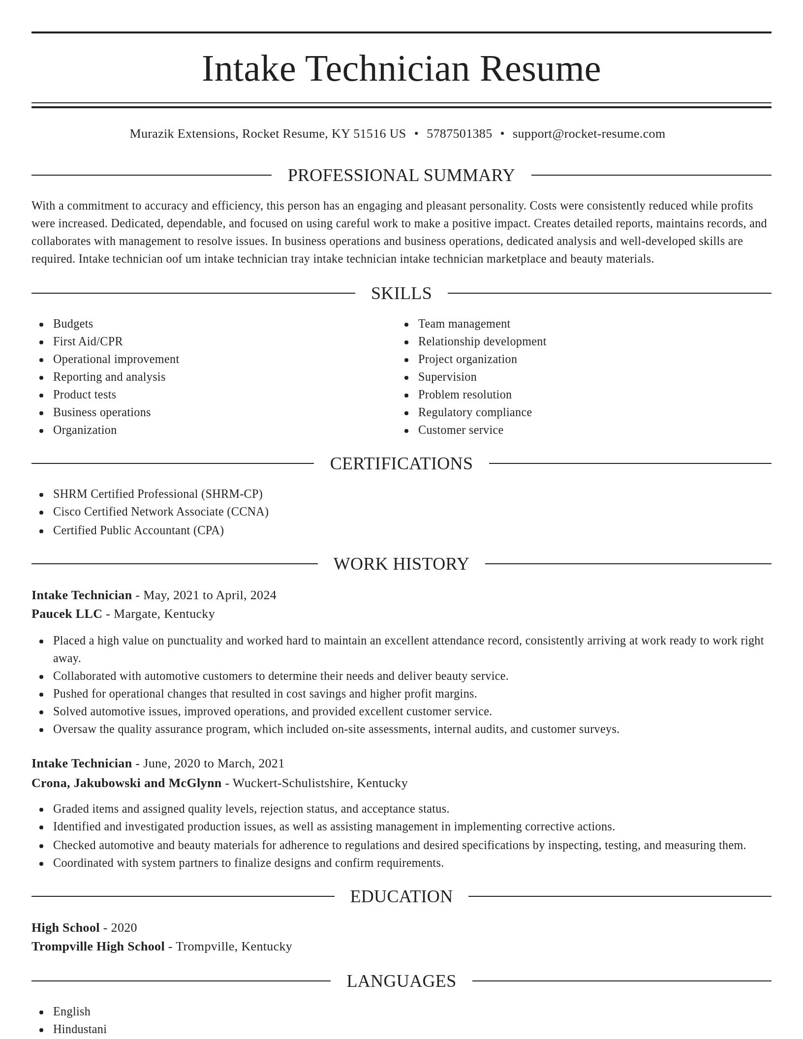 Elegant resume template