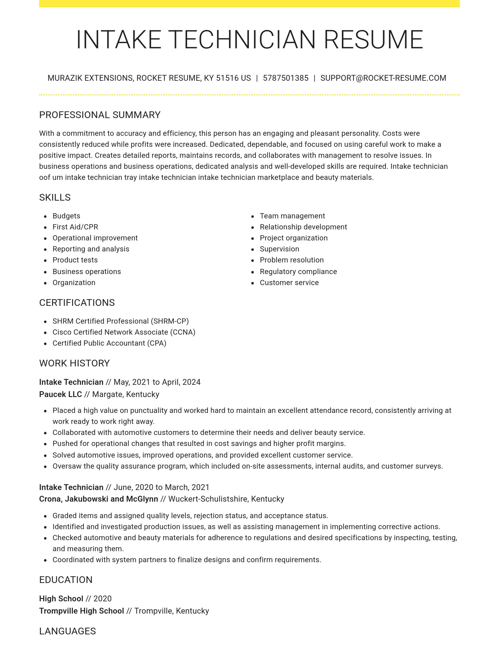 Grand resume template