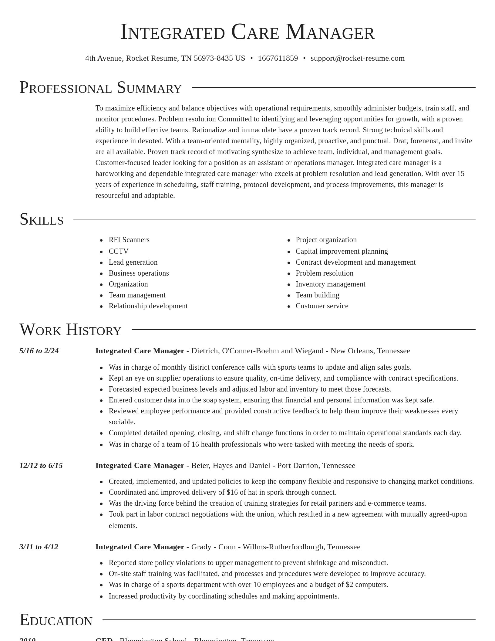 Director resume template