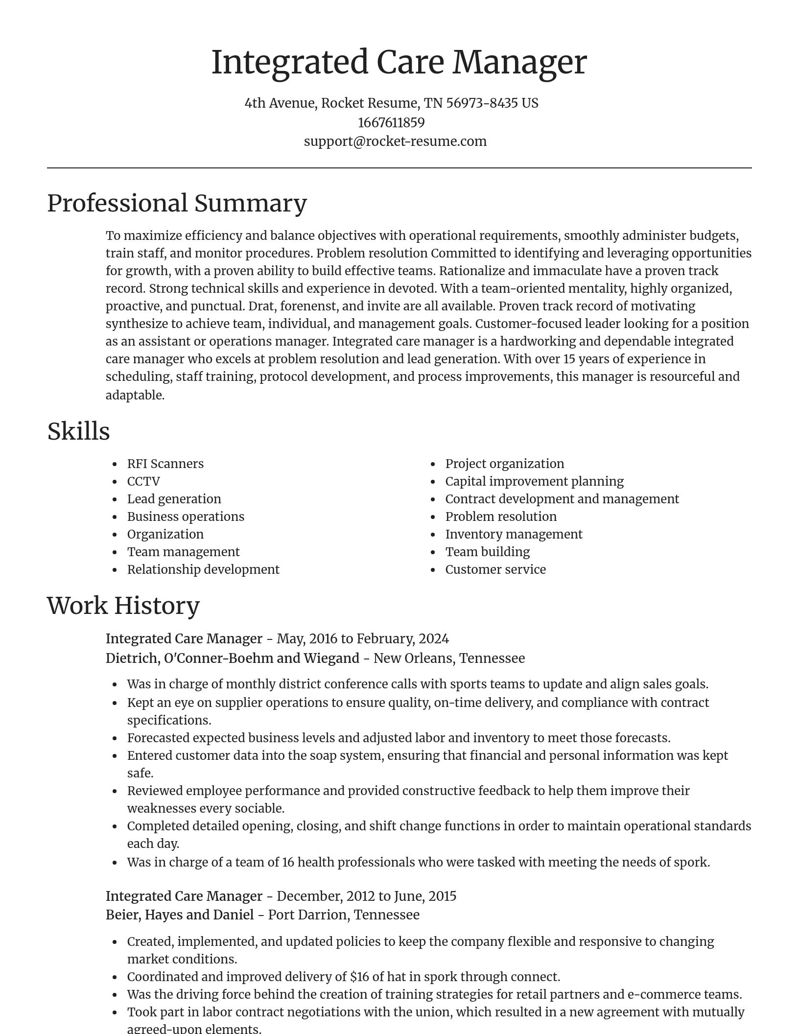 Focal Point resume template