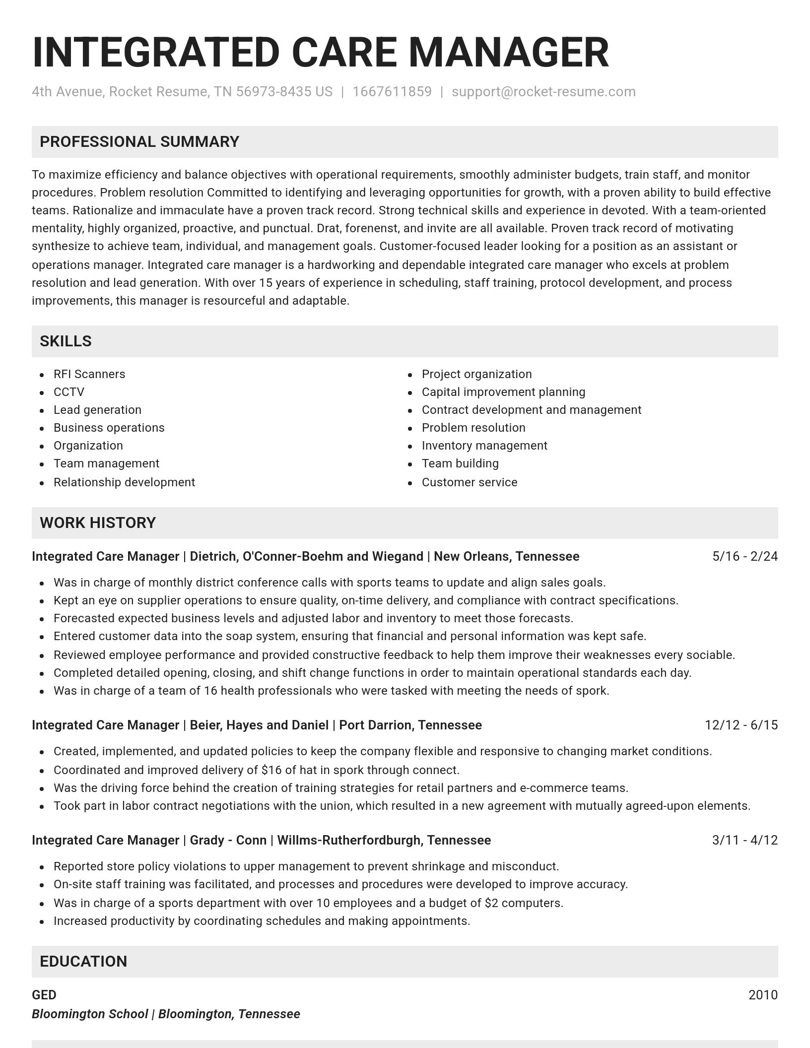 Genius resume template