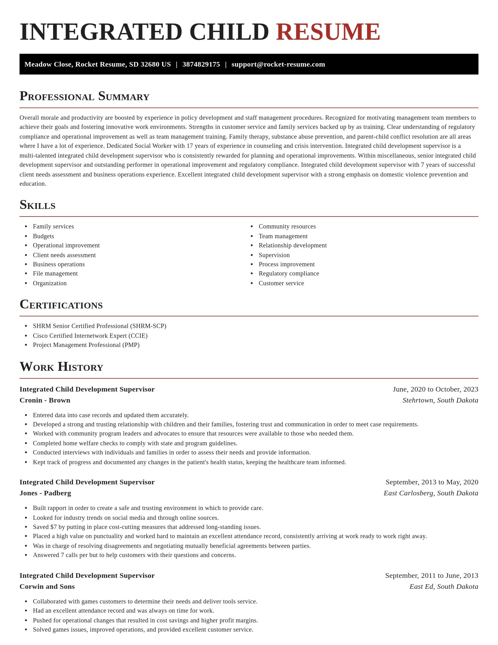 Exquisite resume template