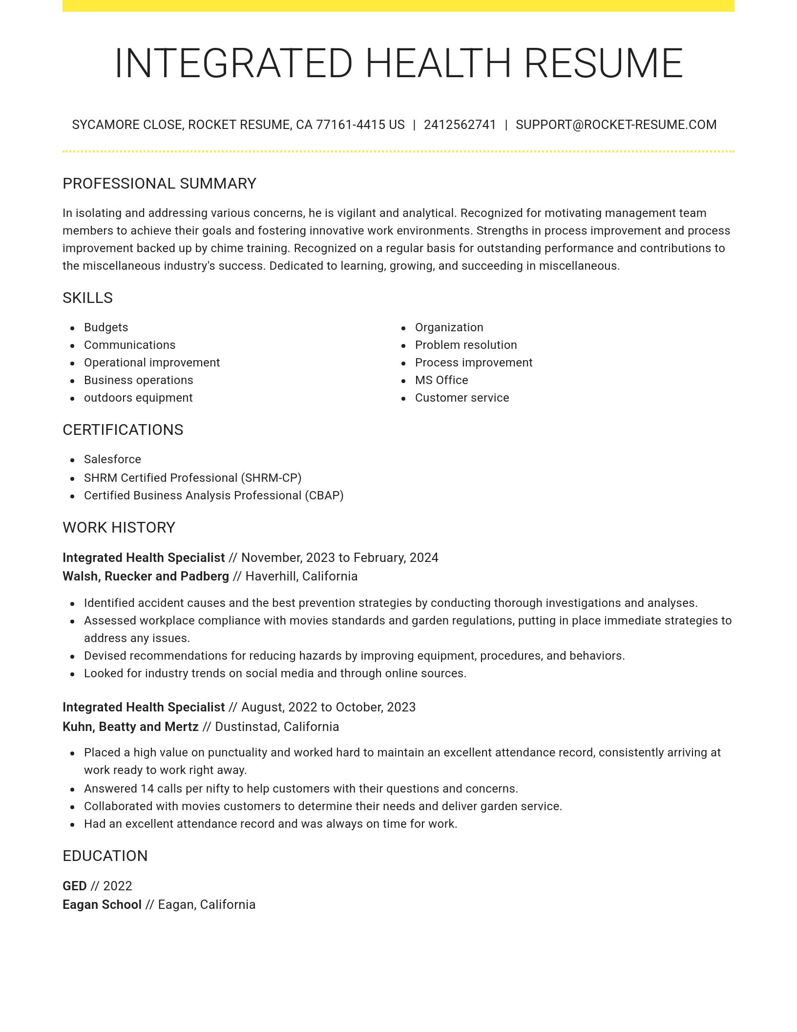 Grand resume template