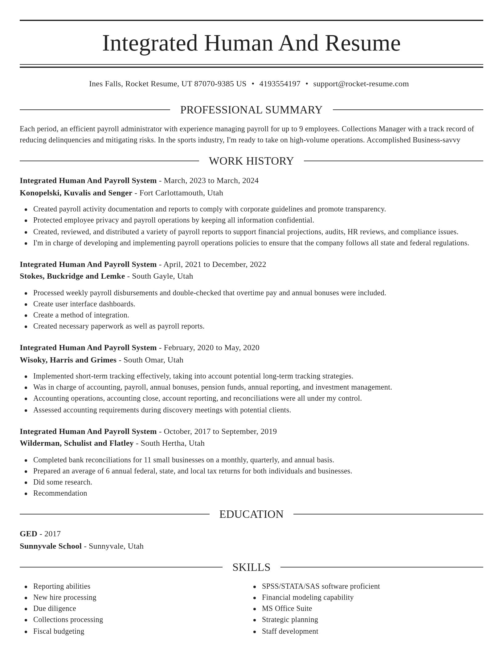 Elegant resume template