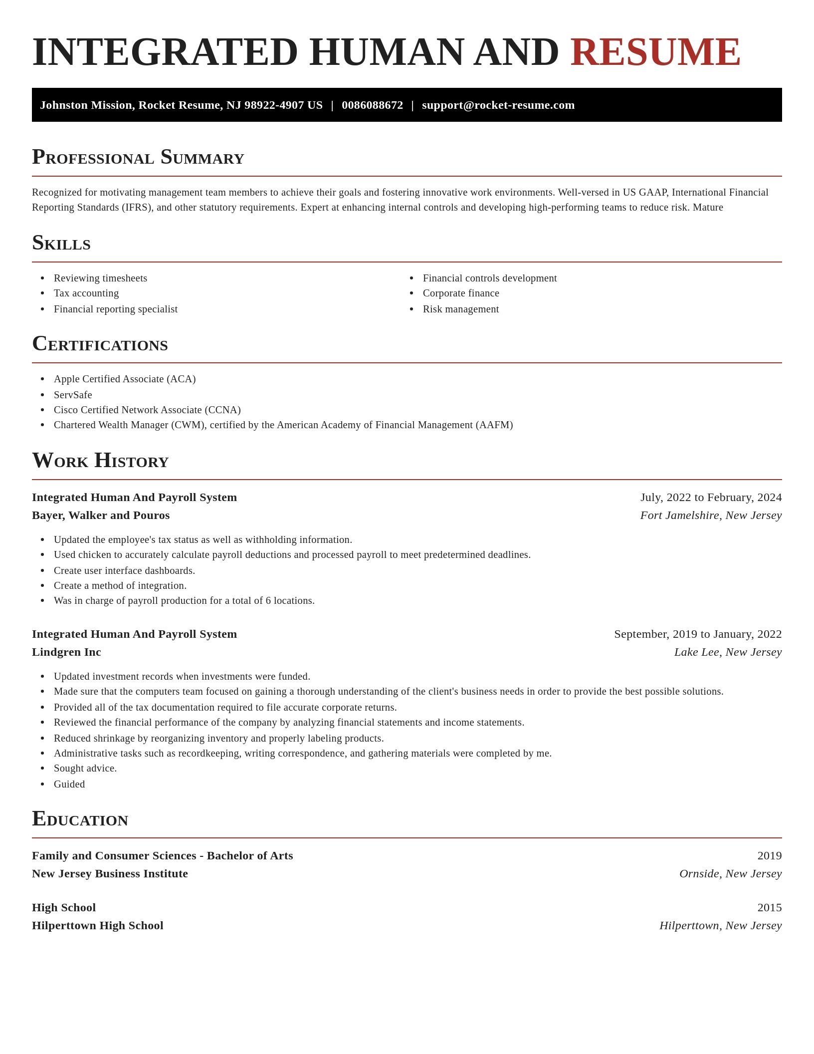 Exquisite resume template
