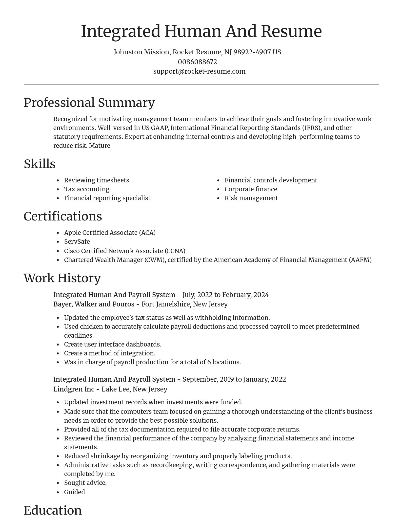 Focal Point resume template