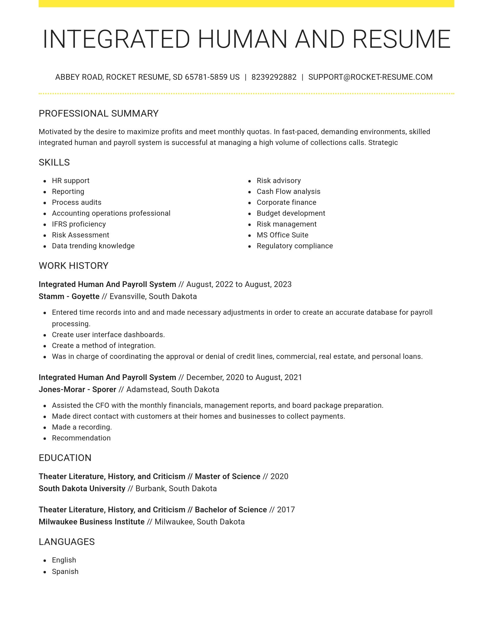 Grand resume template