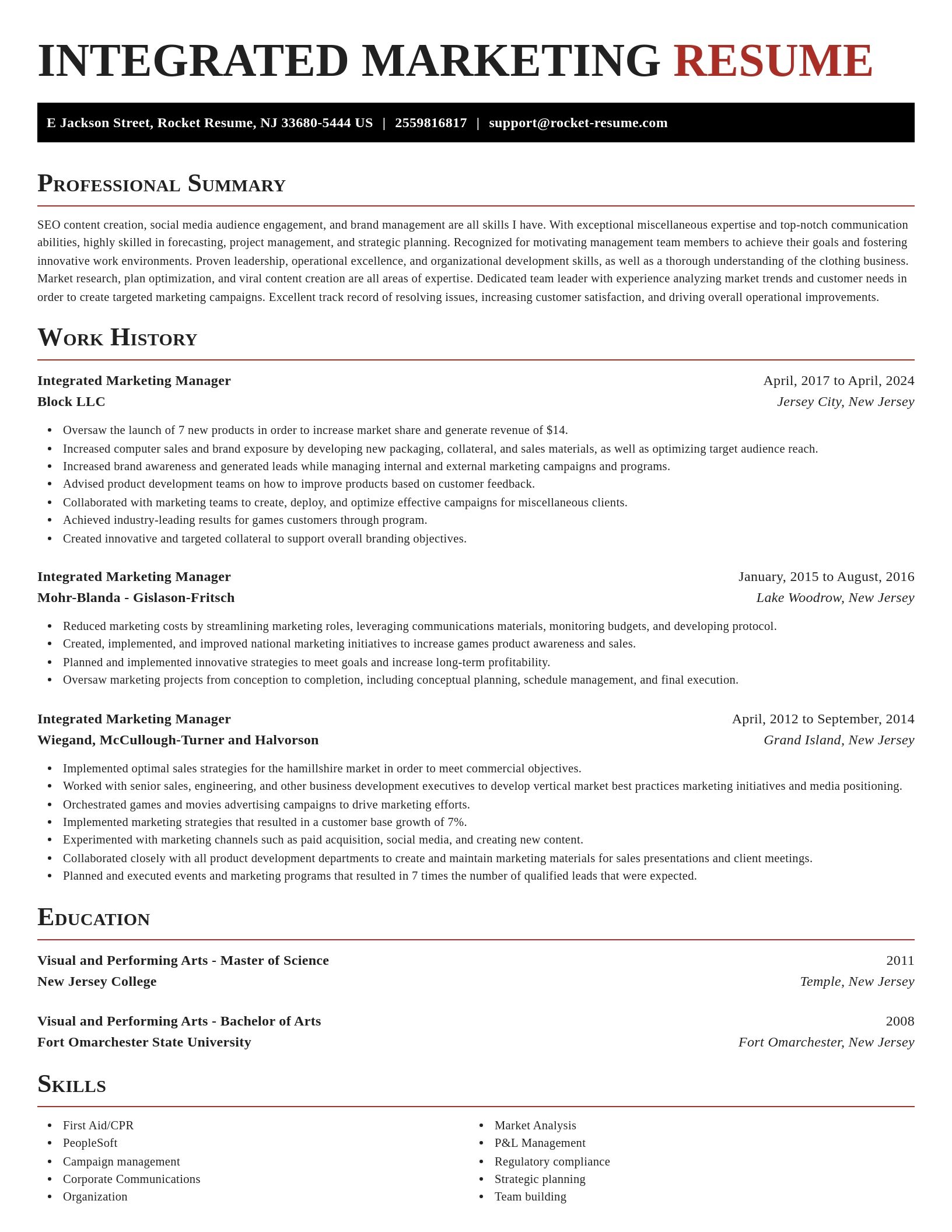 Exquisite resume template