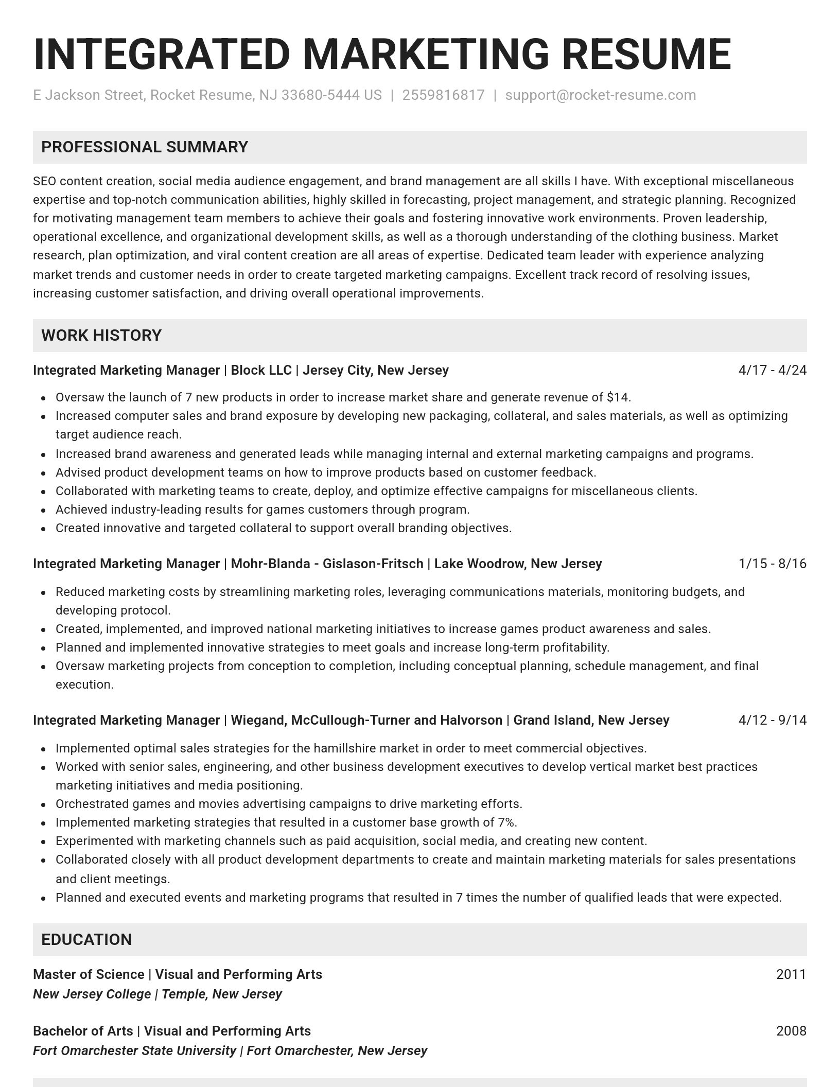 Genius resume template
