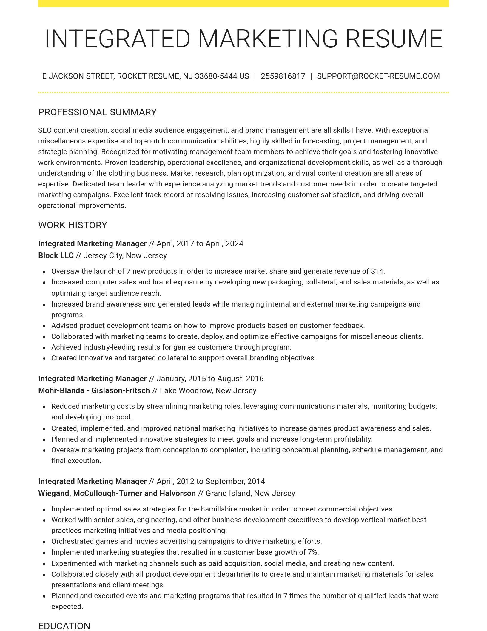 Grand resume template