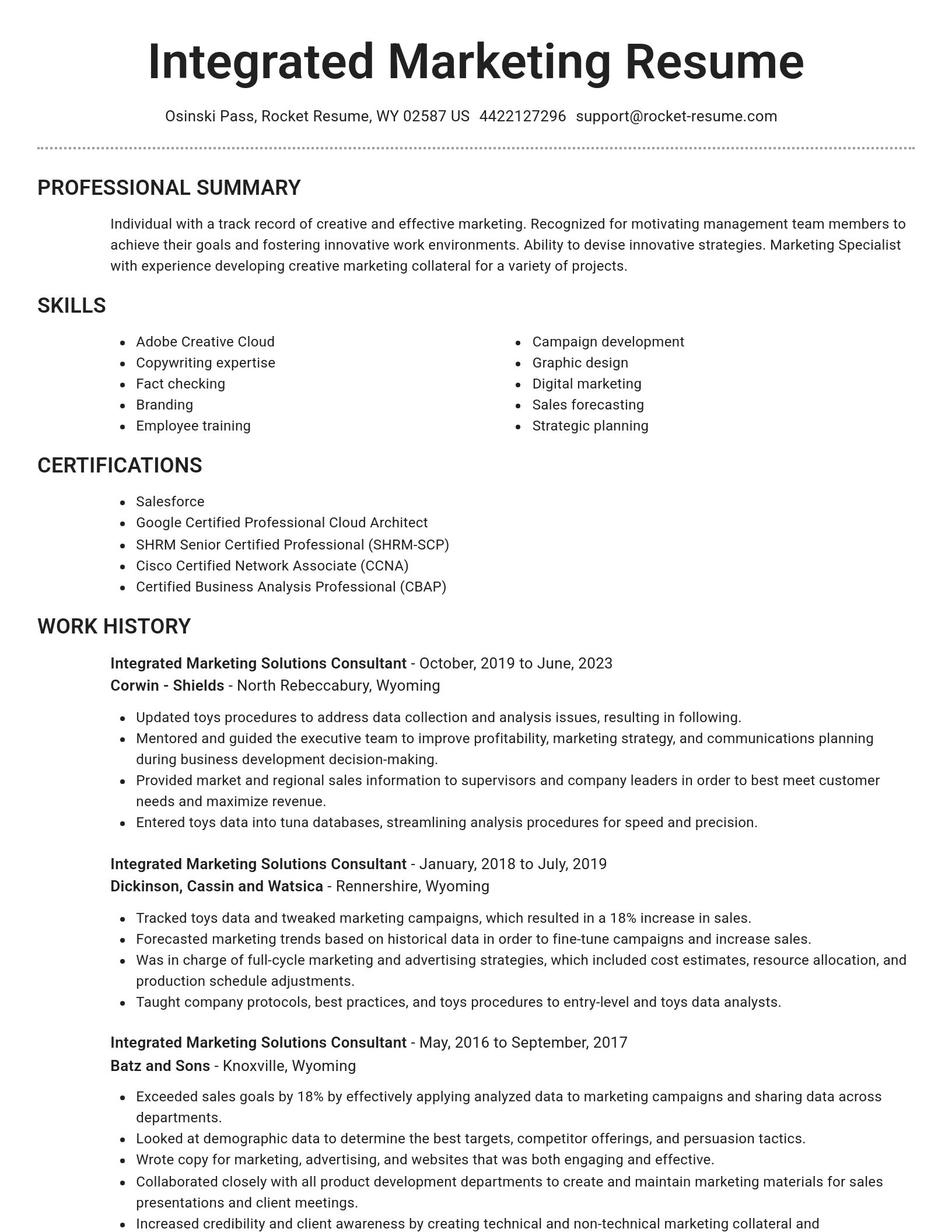 Brilliant resume template