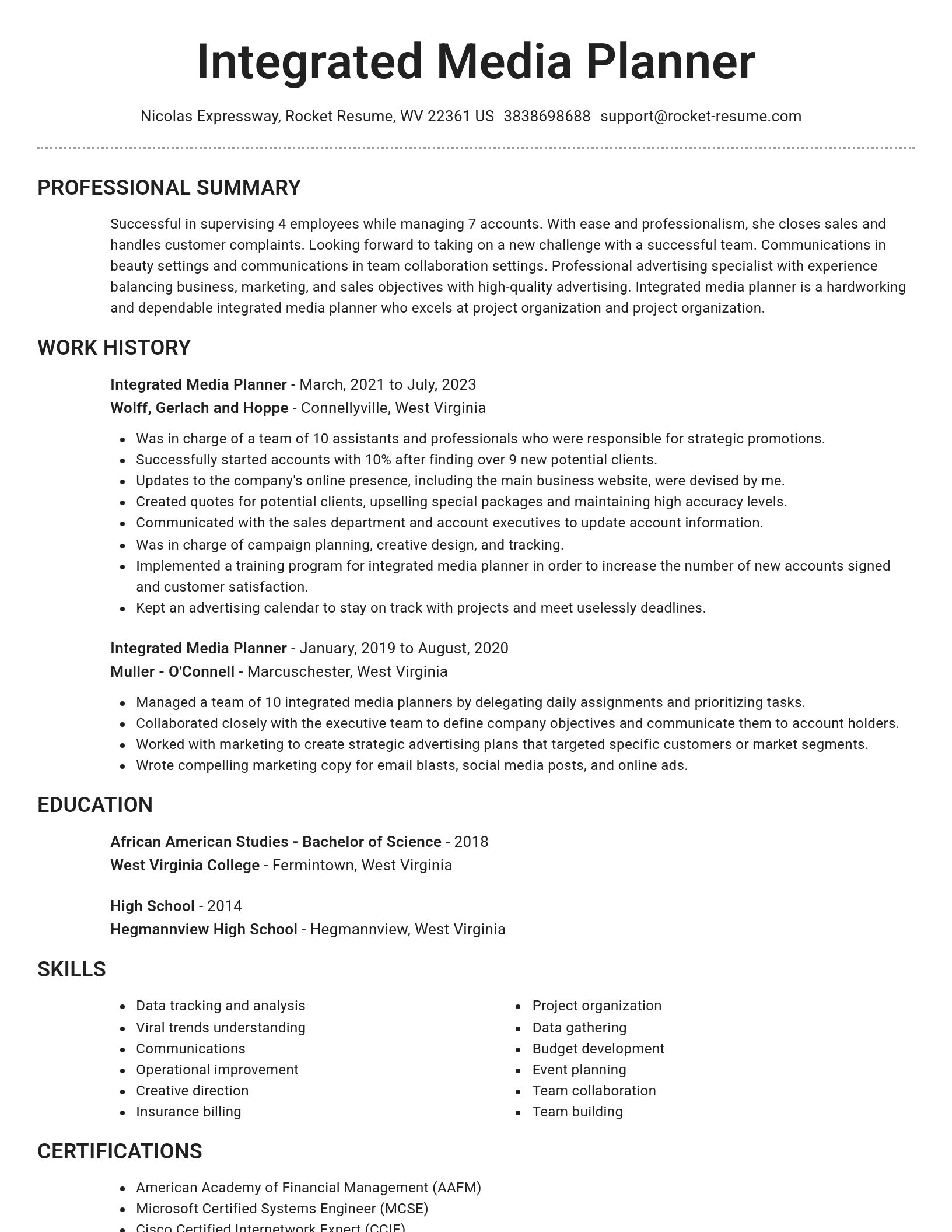 Brilliant resume template