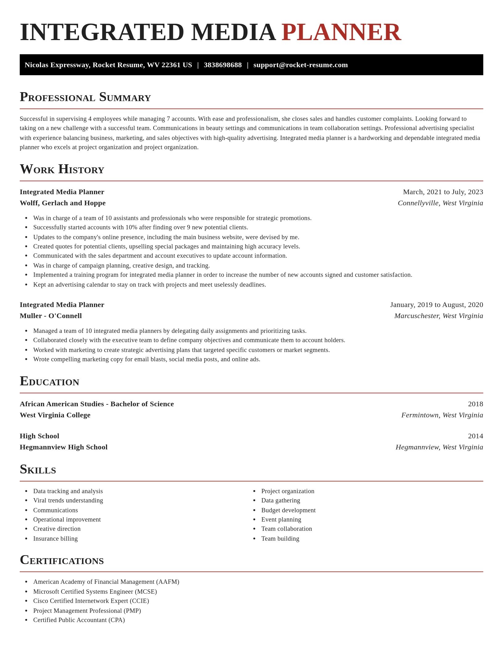 Exquisite resume template
