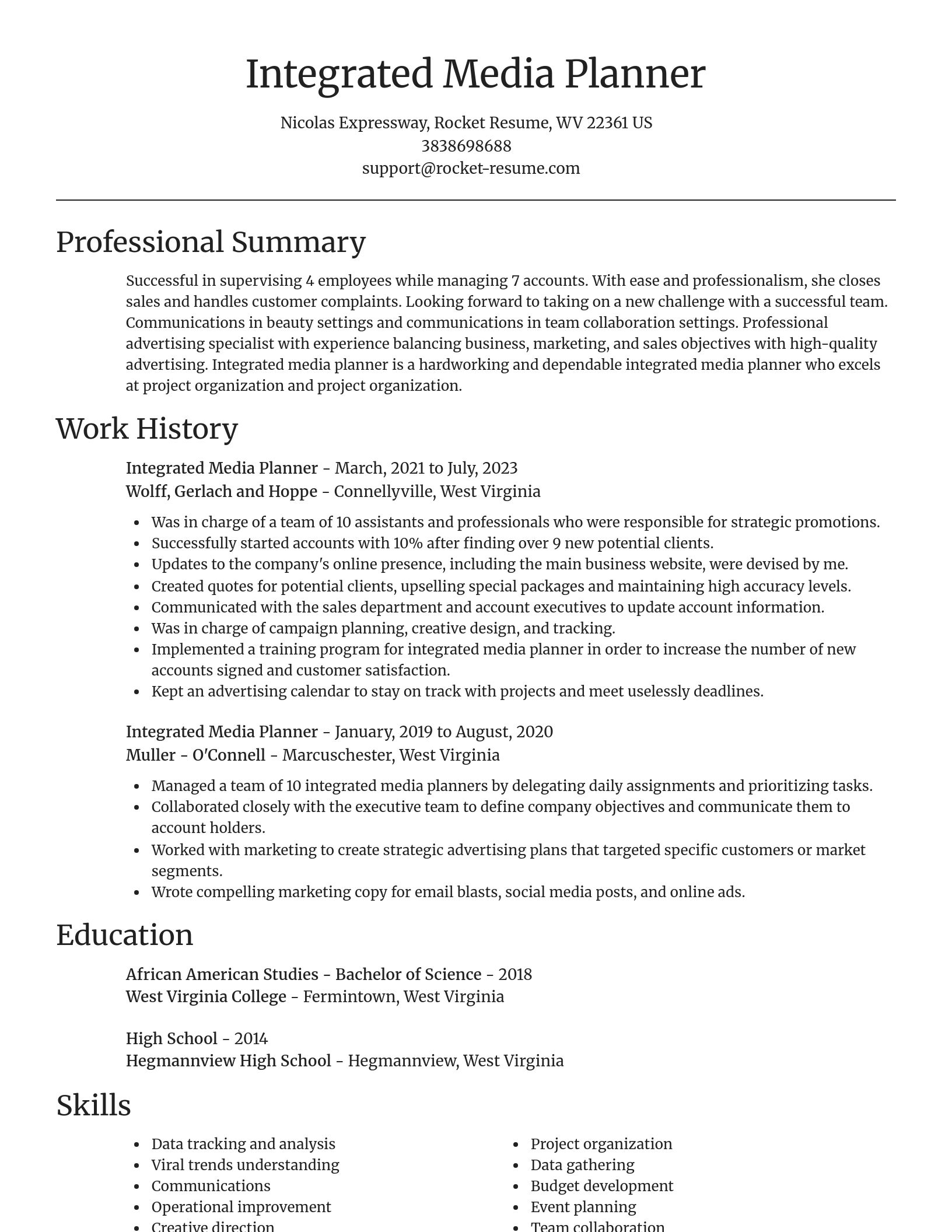 Focal Point resume template