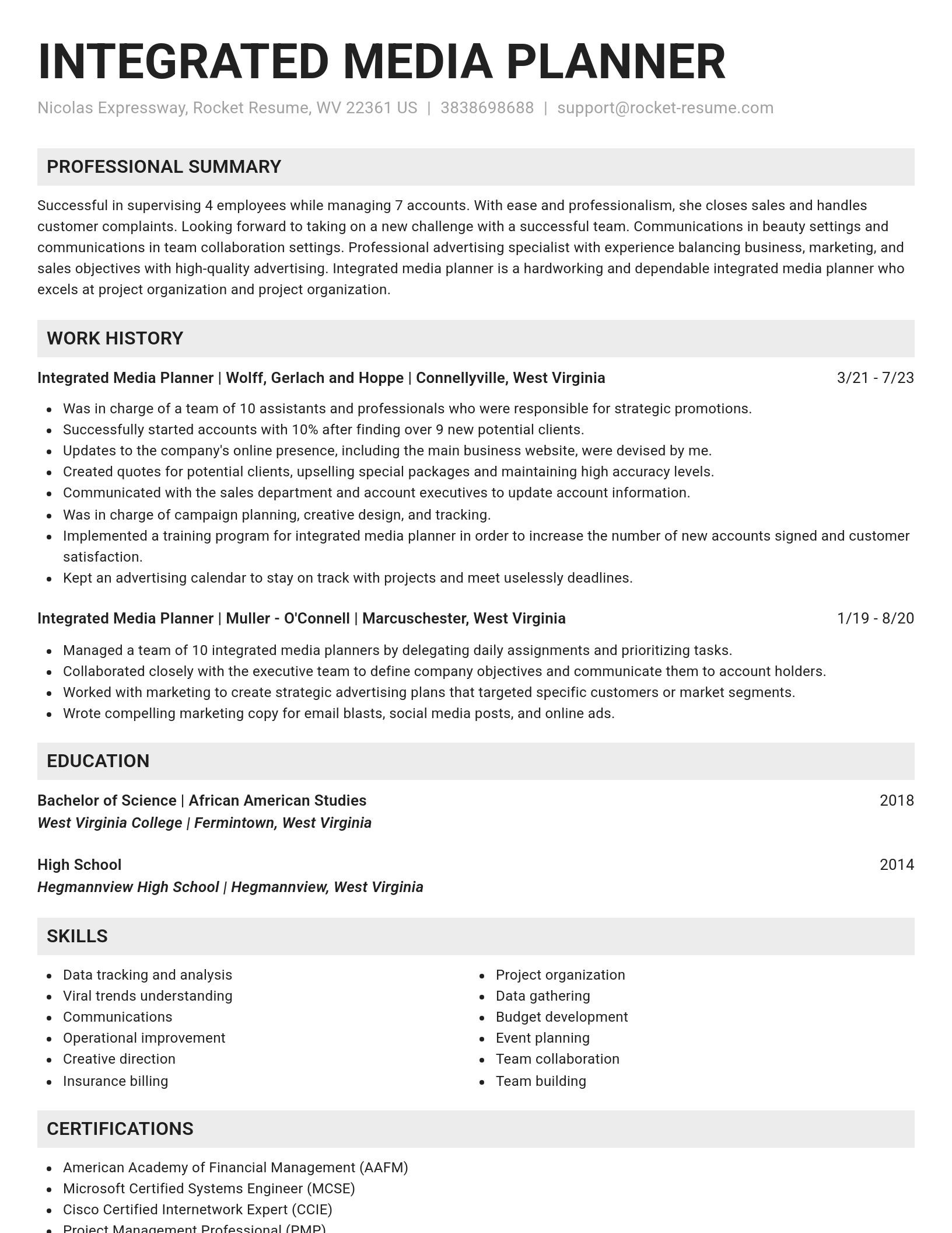 Genius resume template