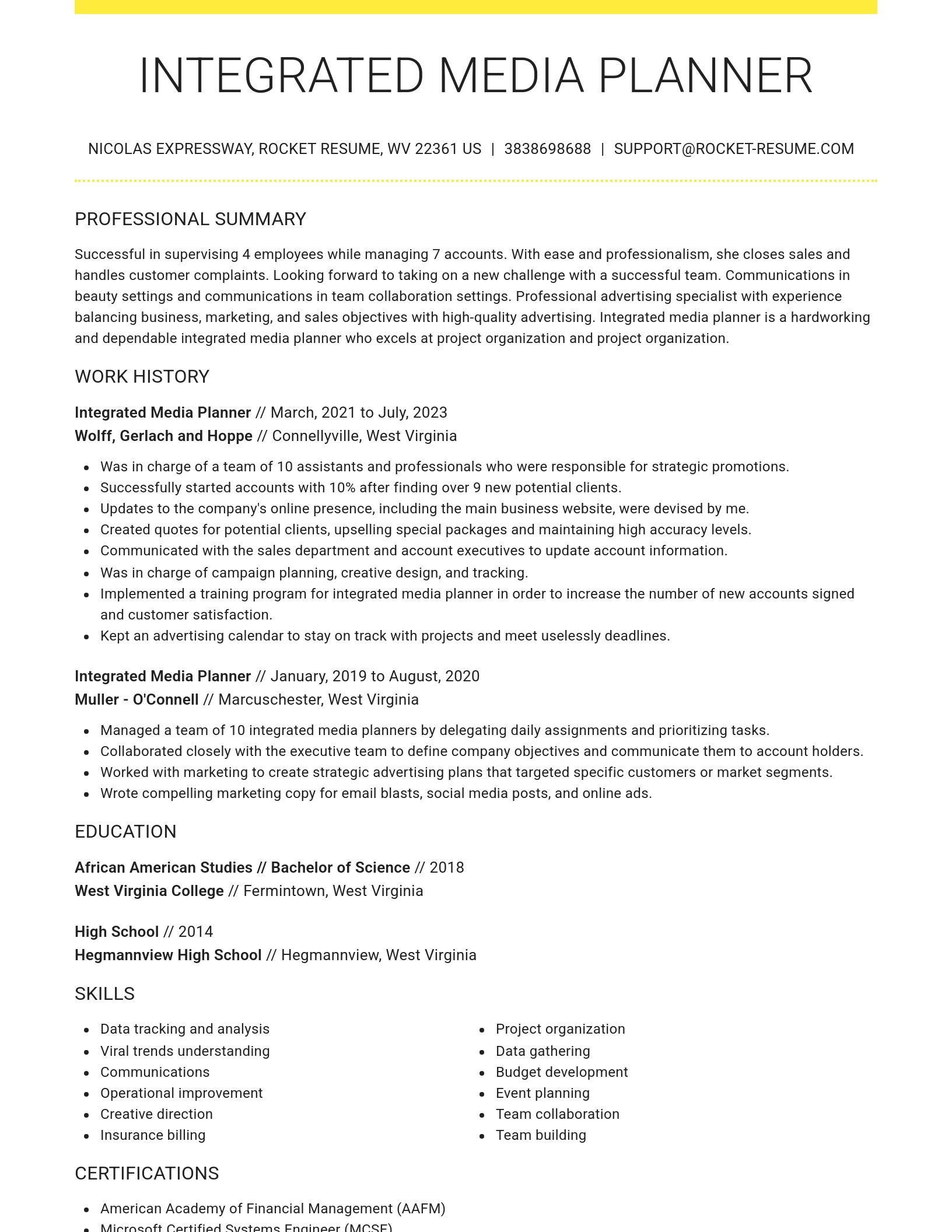 Grand resume template