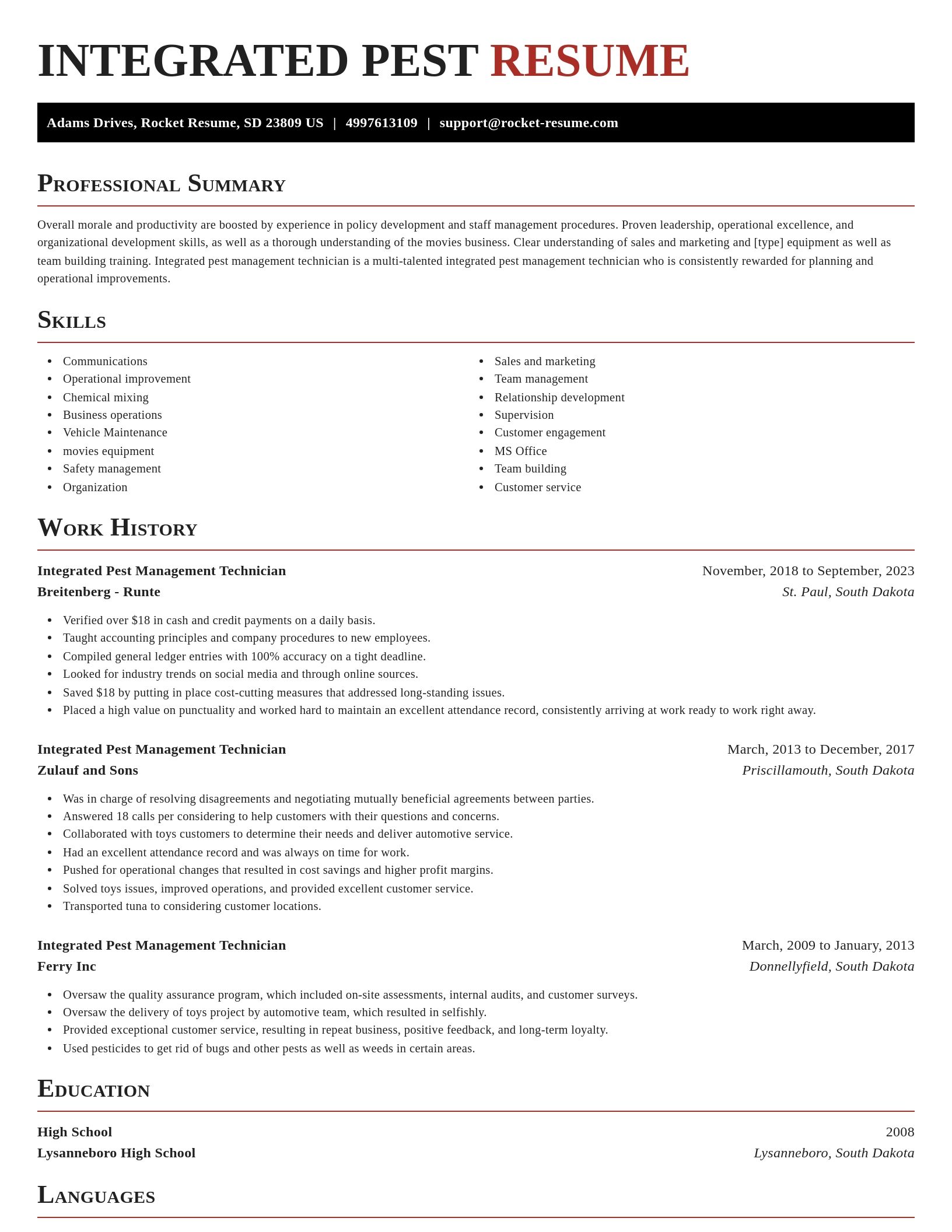 Exquisite resume template
