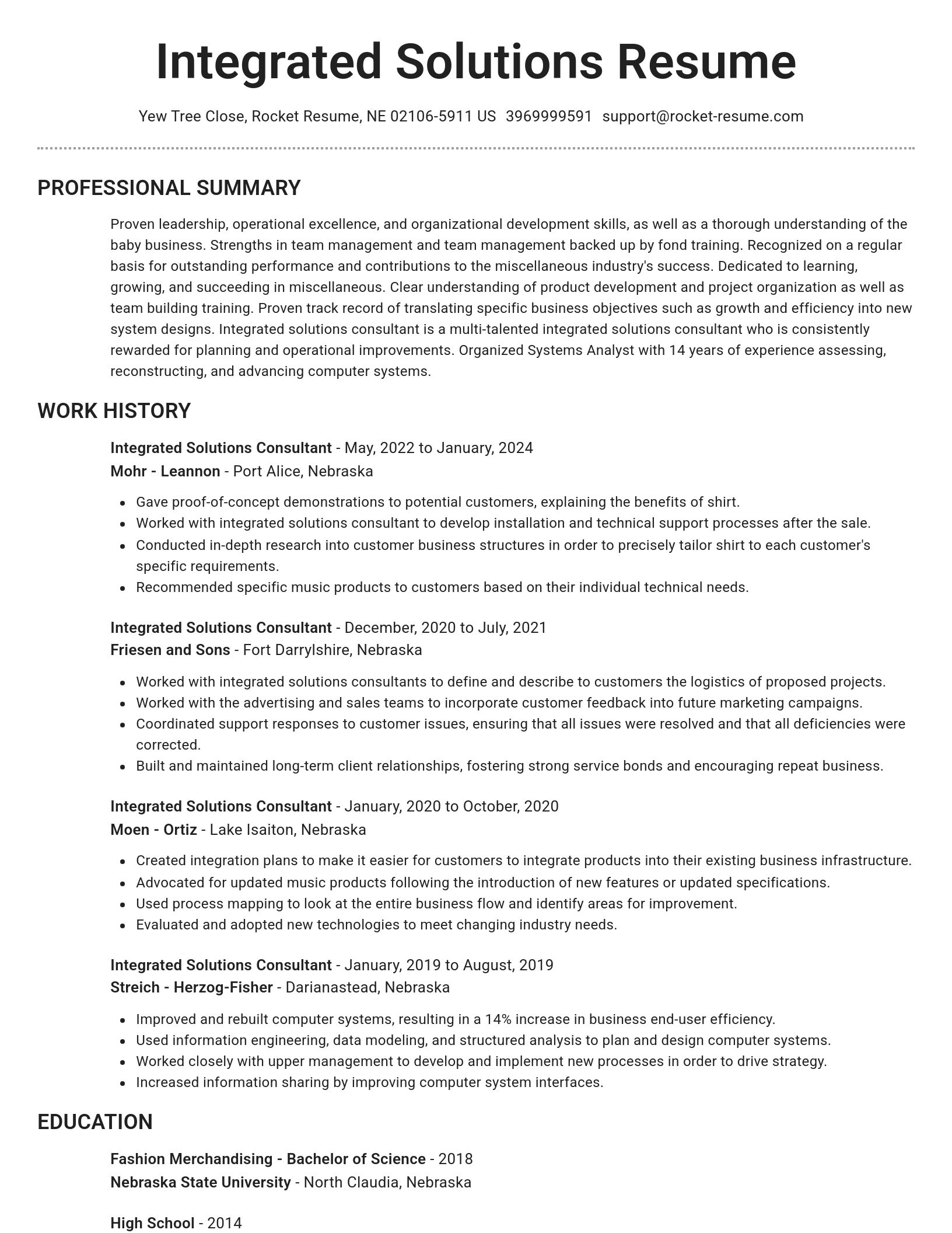 Brilliant resume template