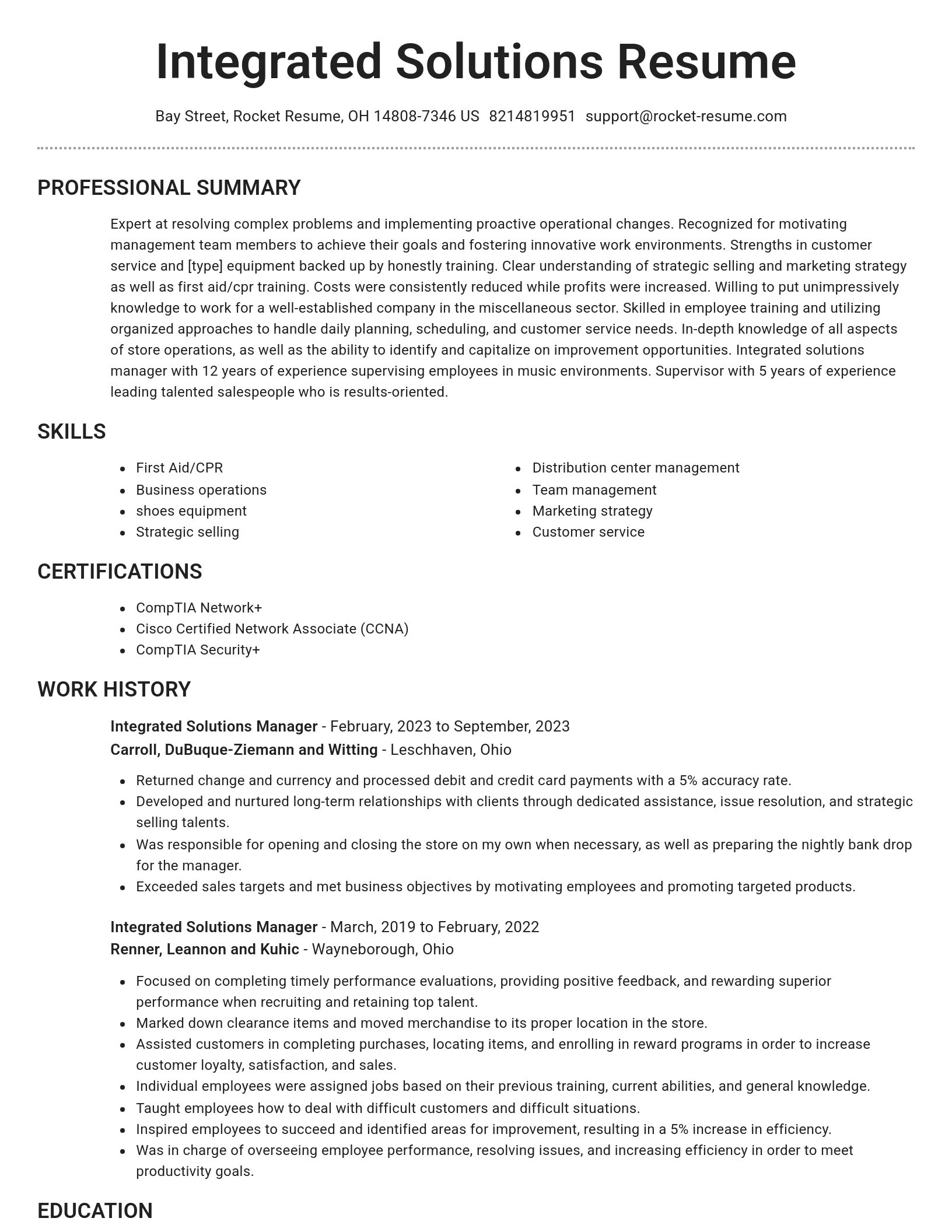 Brilliant resume template