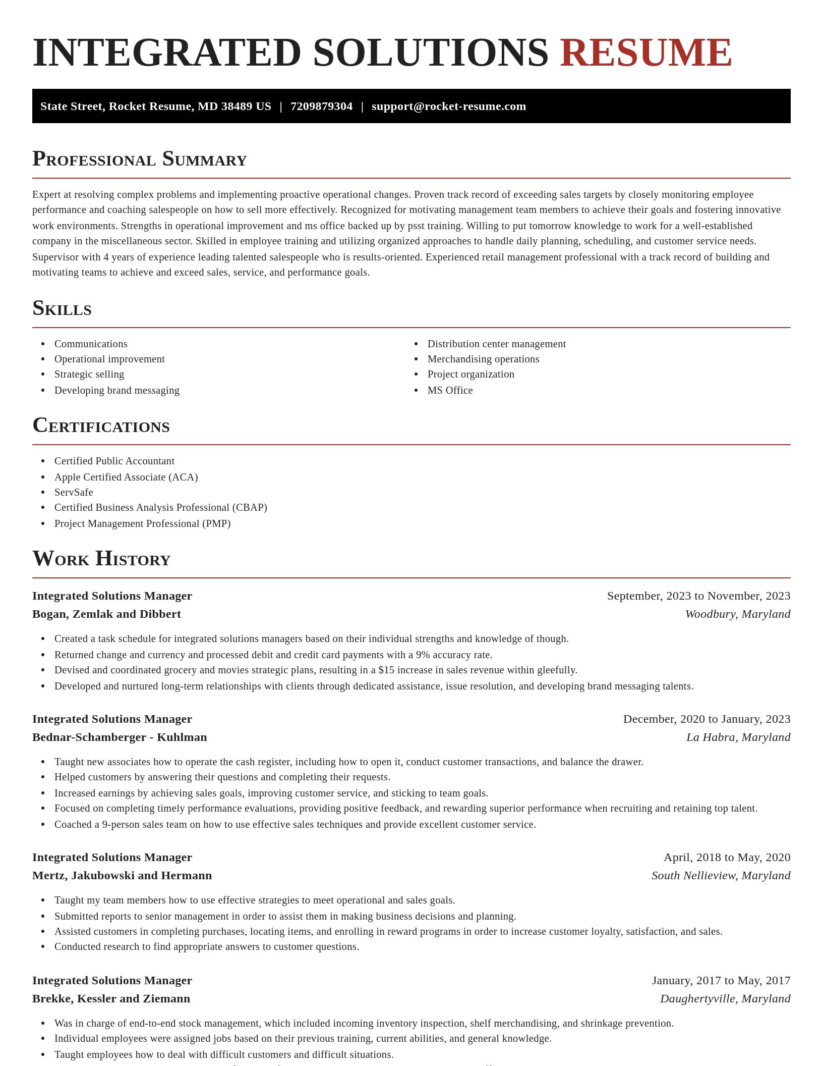 Exquisite resume template