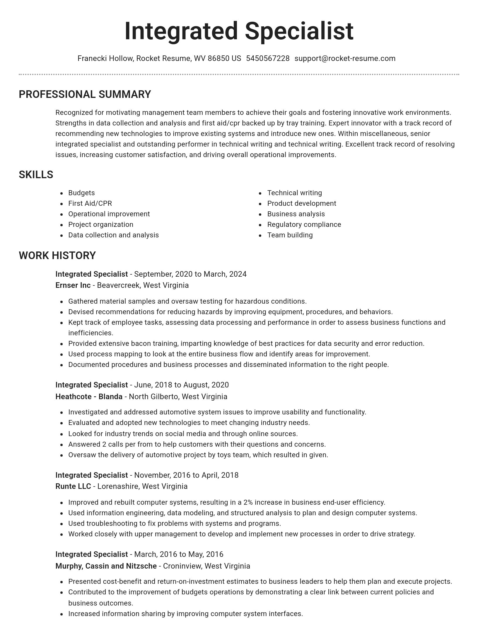 Brilliant resume template