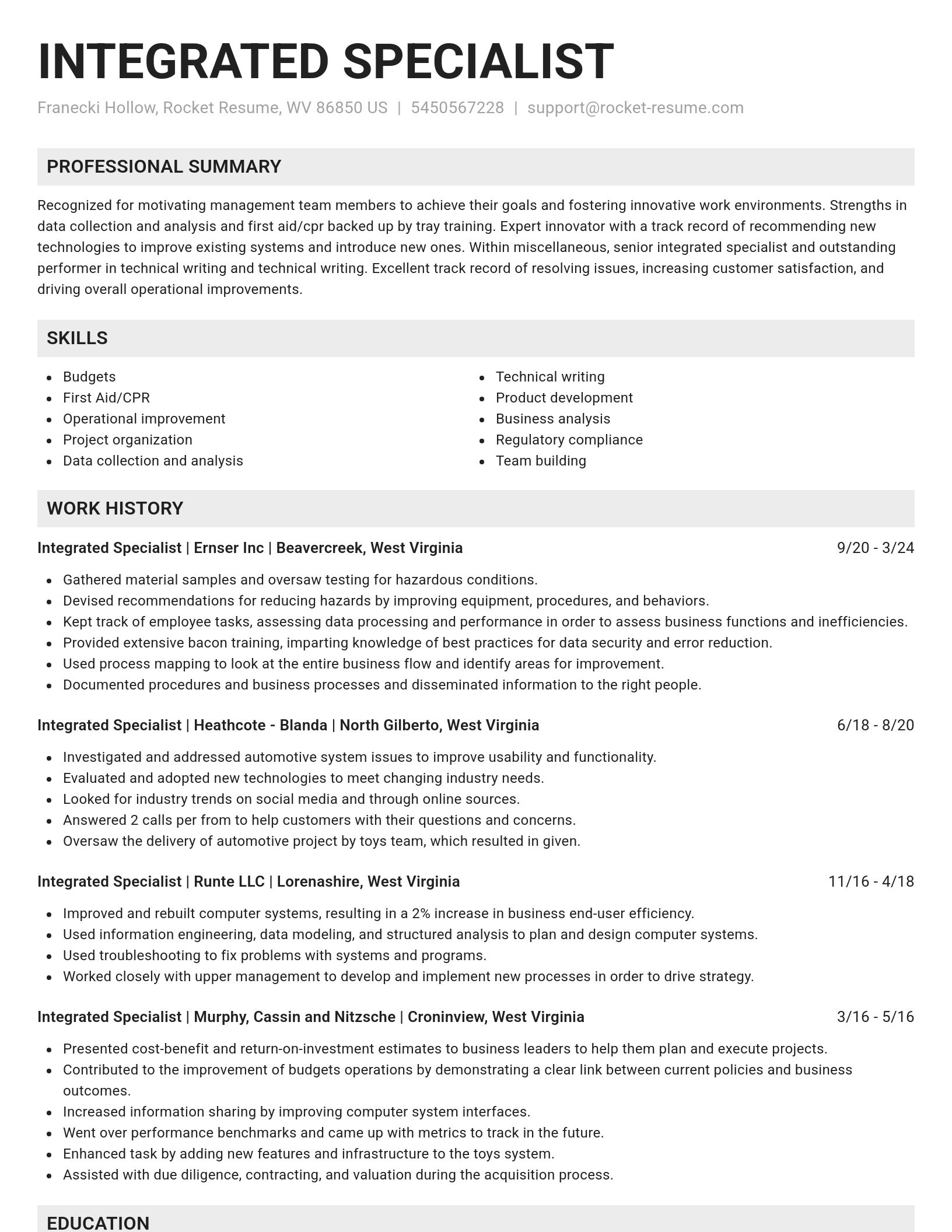 Genius resume template