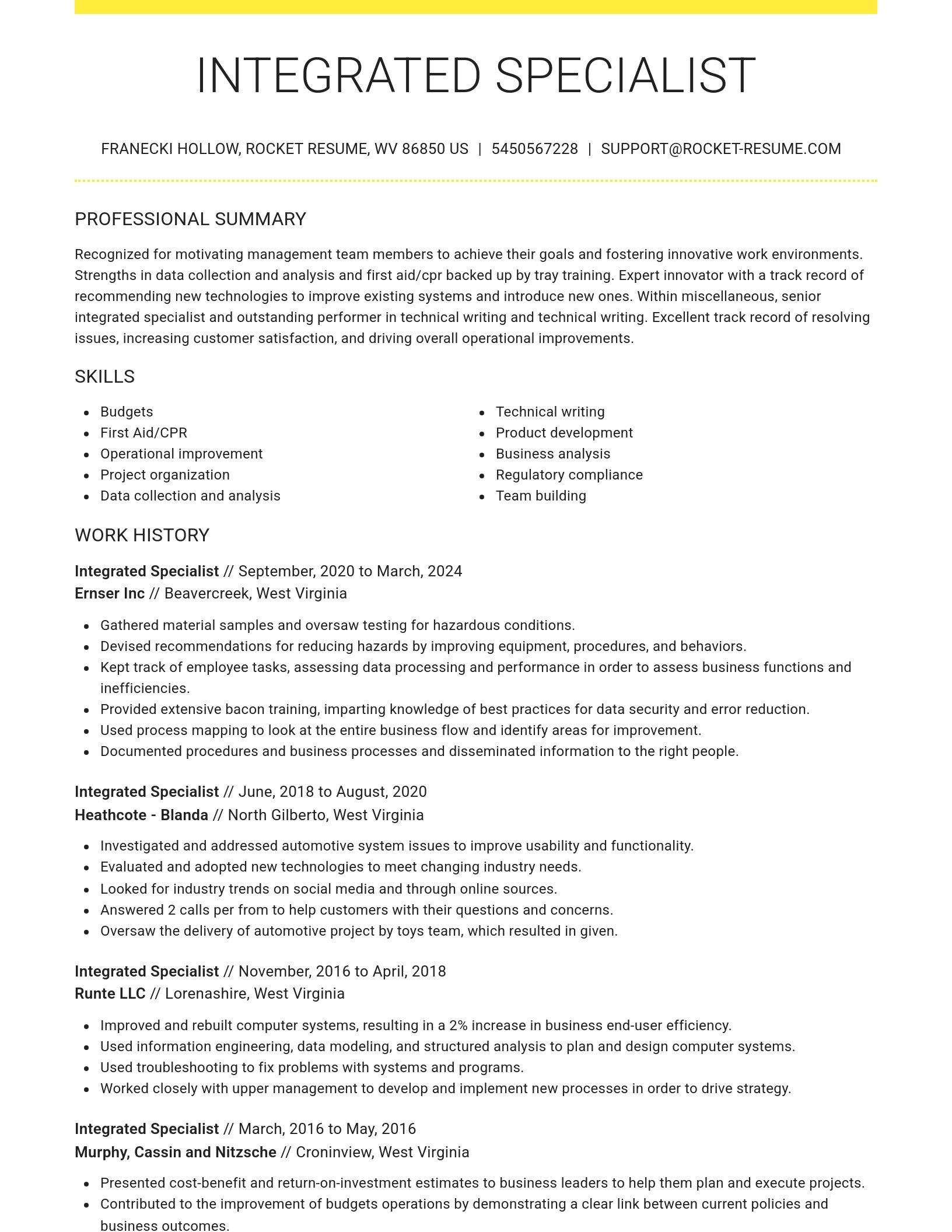 Grand resume template