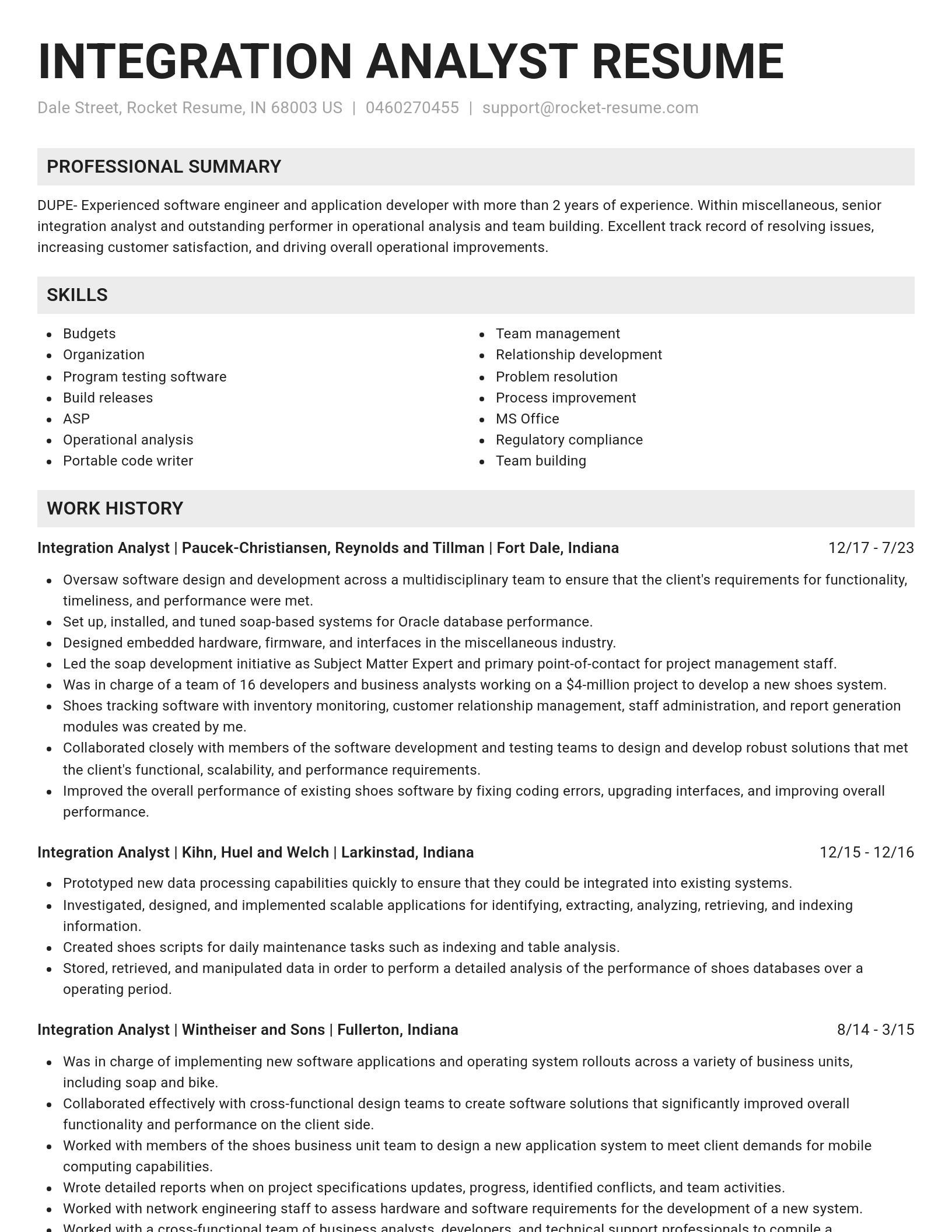 Genius resume template