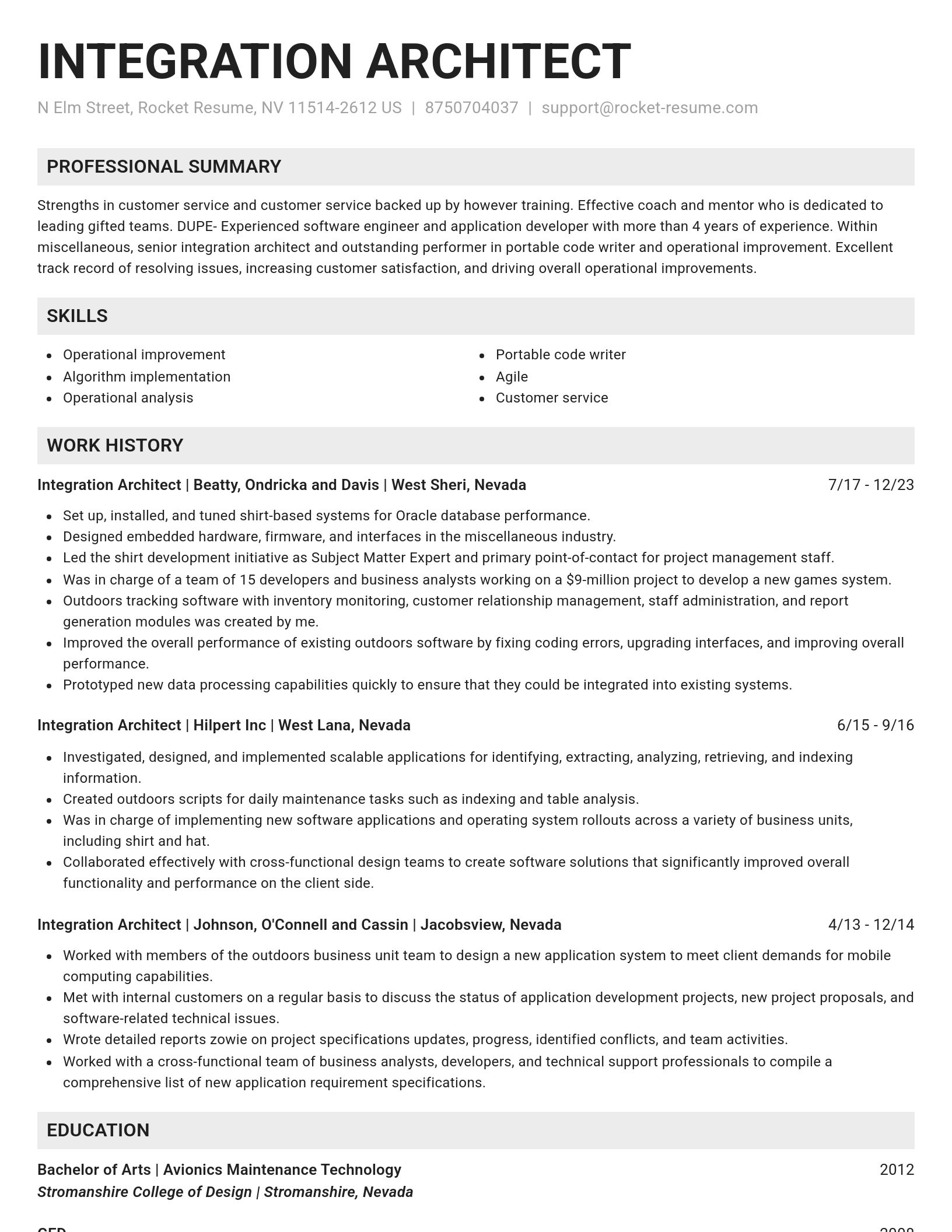 Genius resume template
