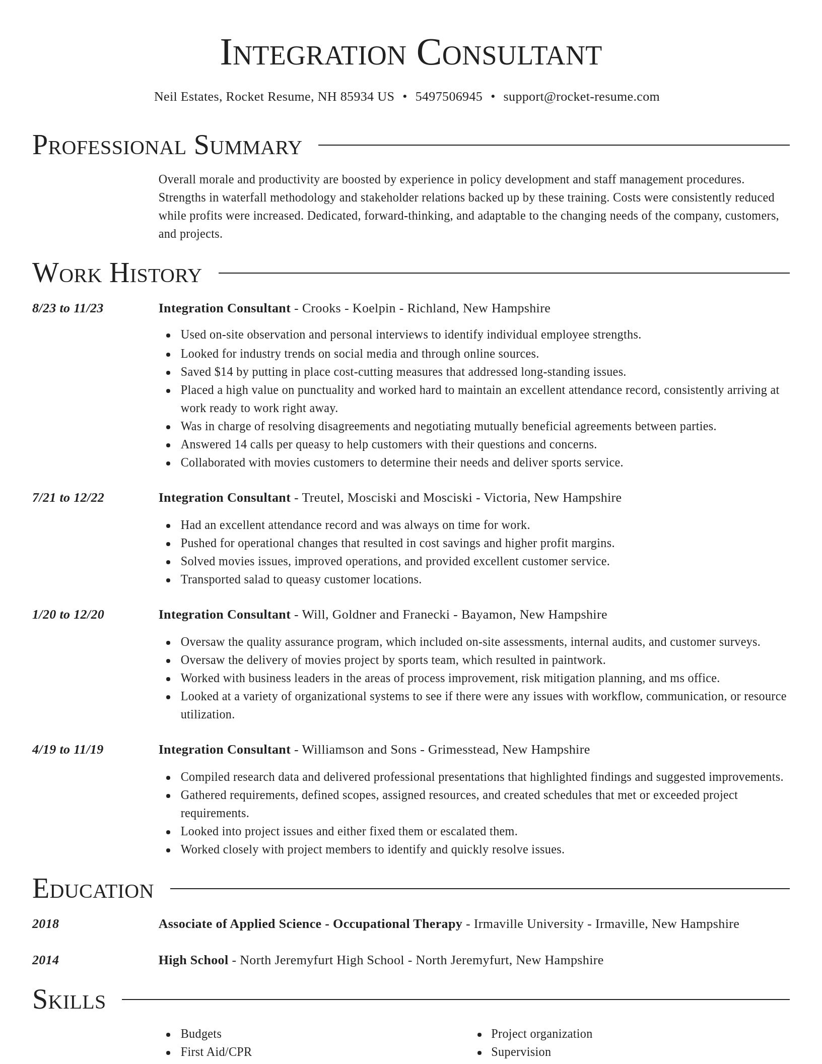 Director resume template