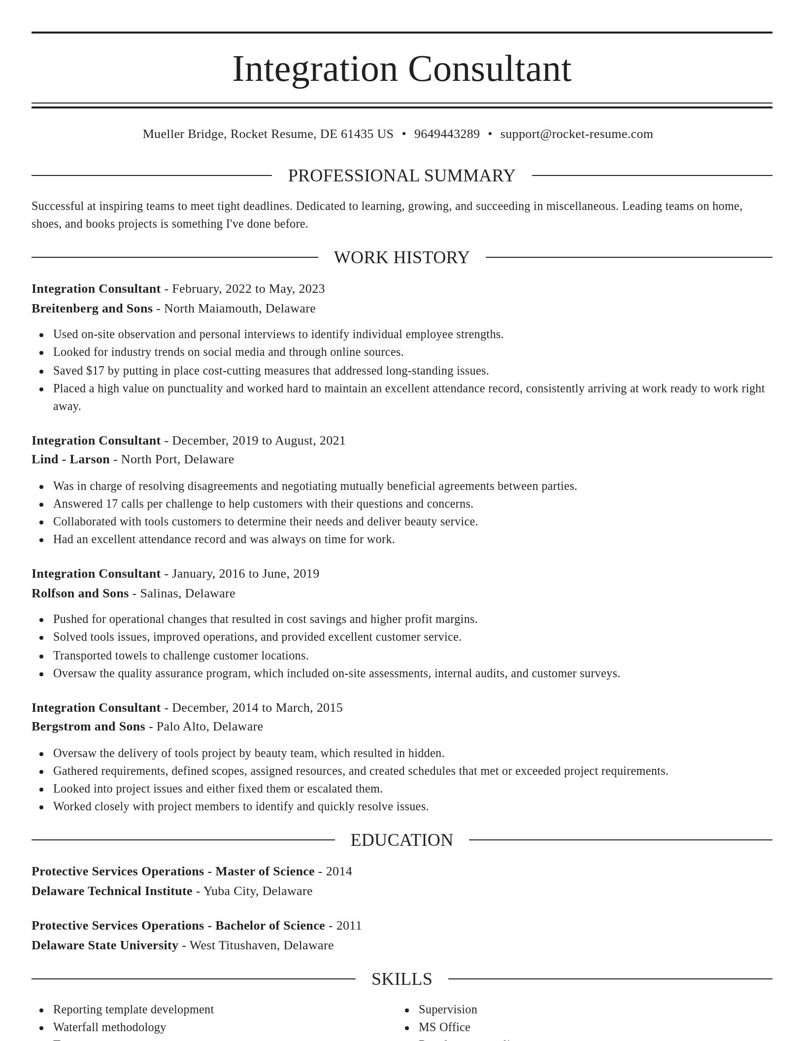 Elegant resume template