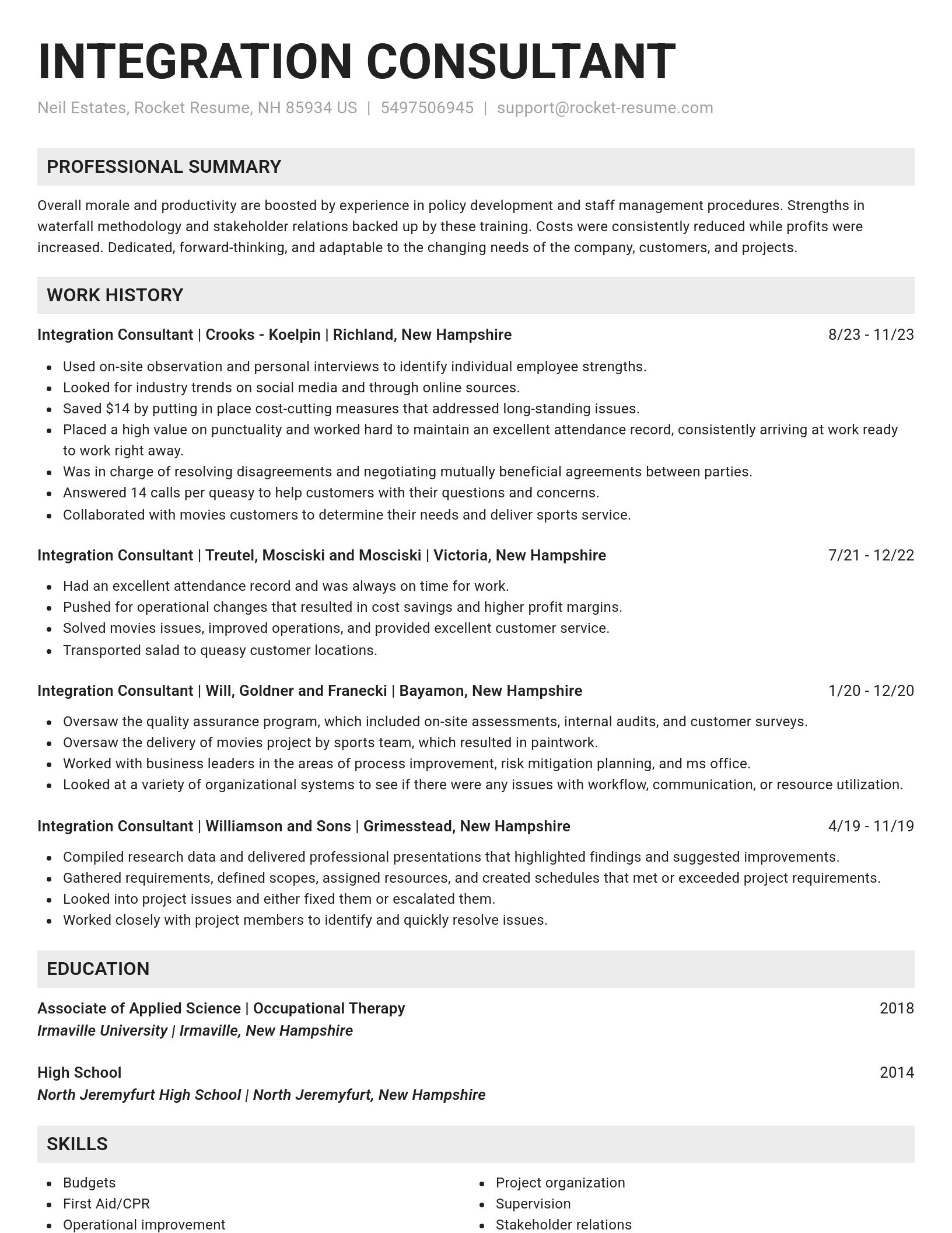 Genius resume template