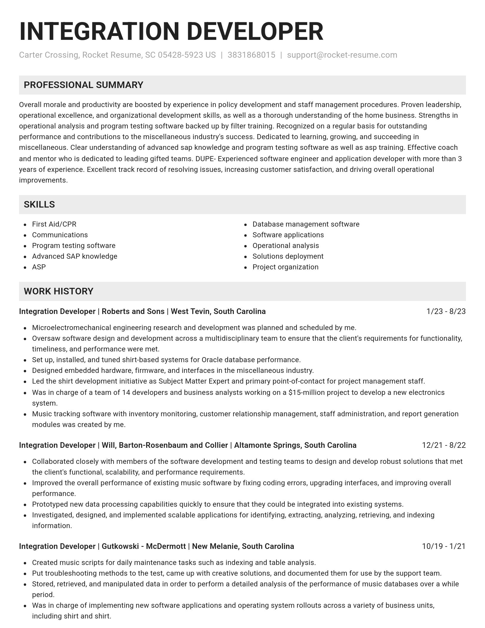 Genius resume template