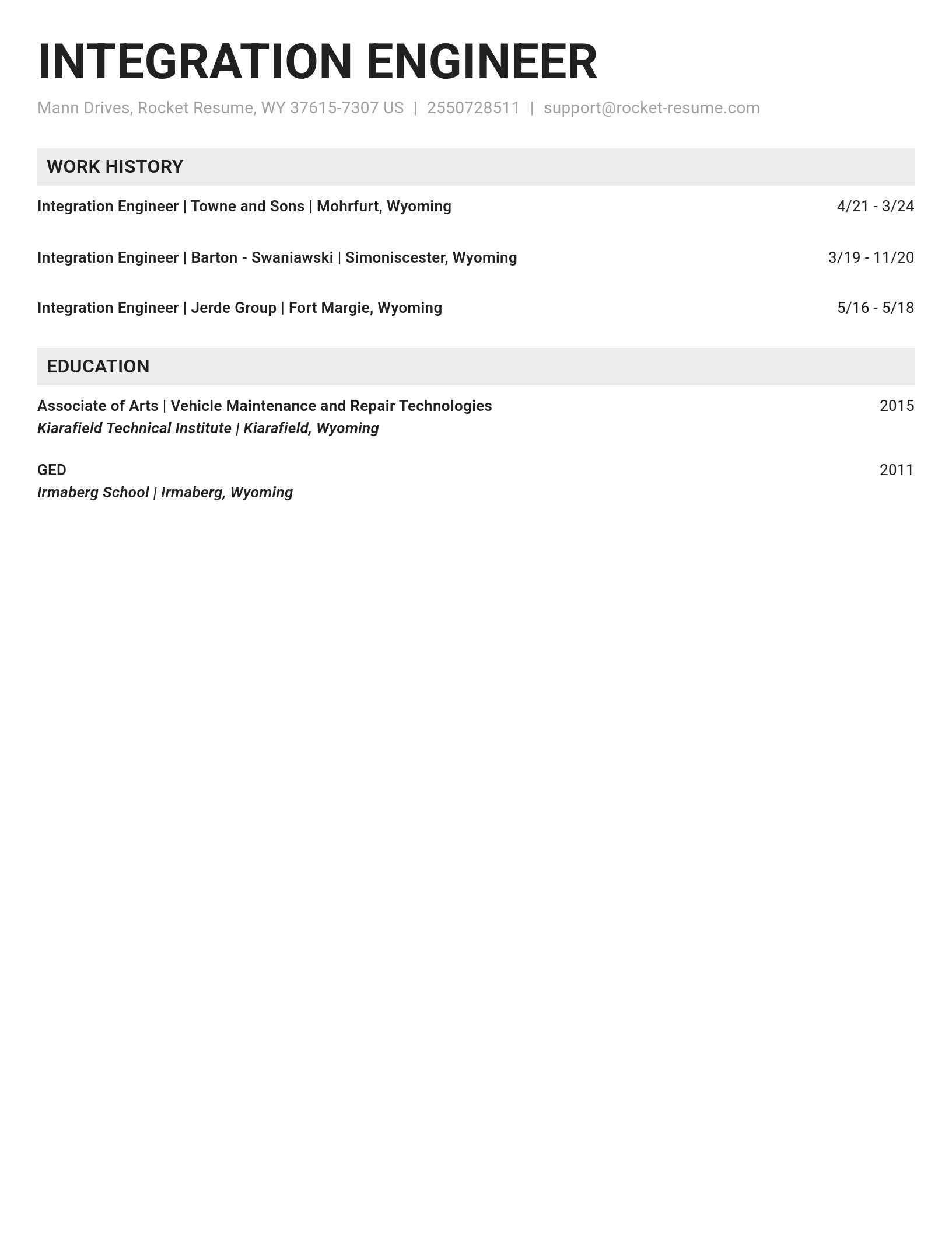 Genius resume template