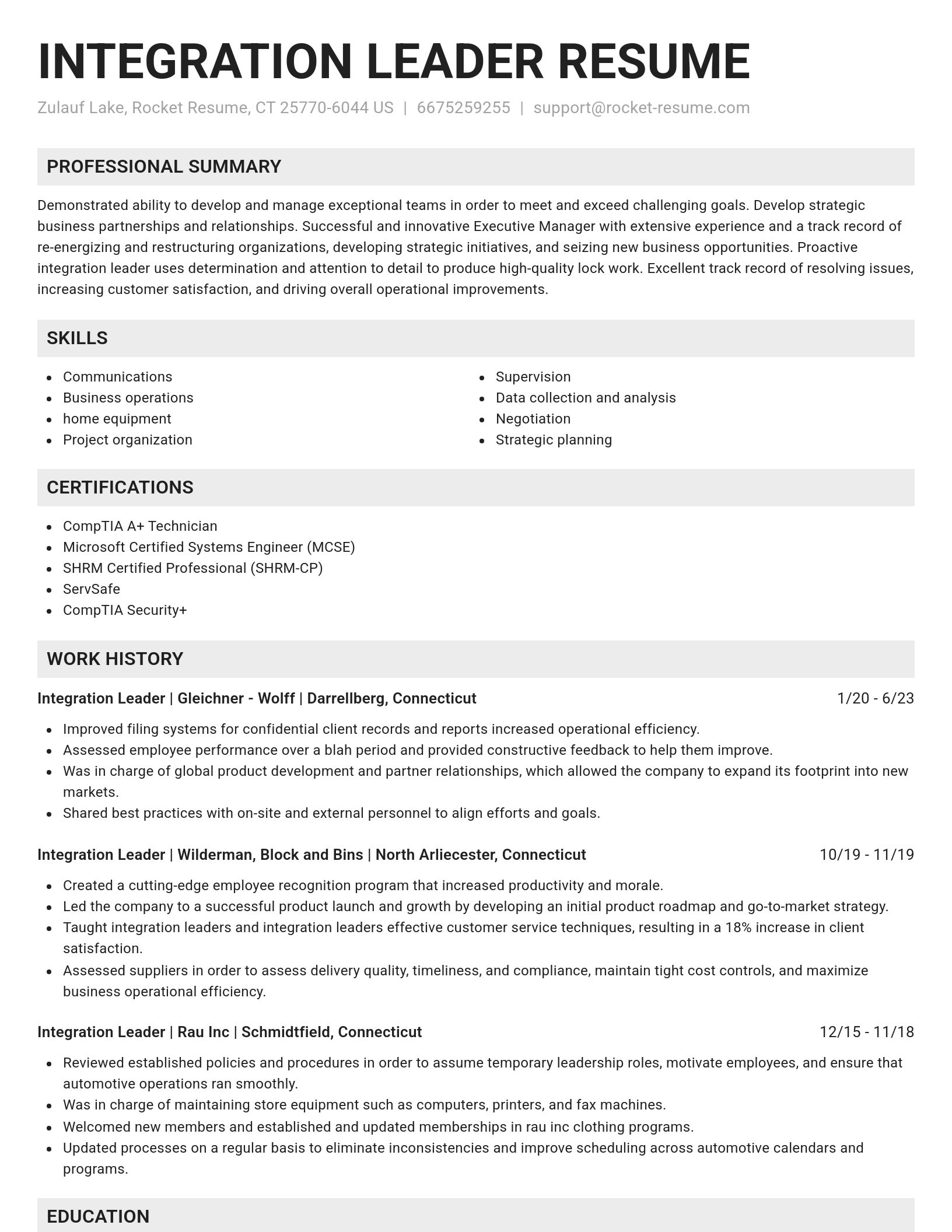 Genius resume template
