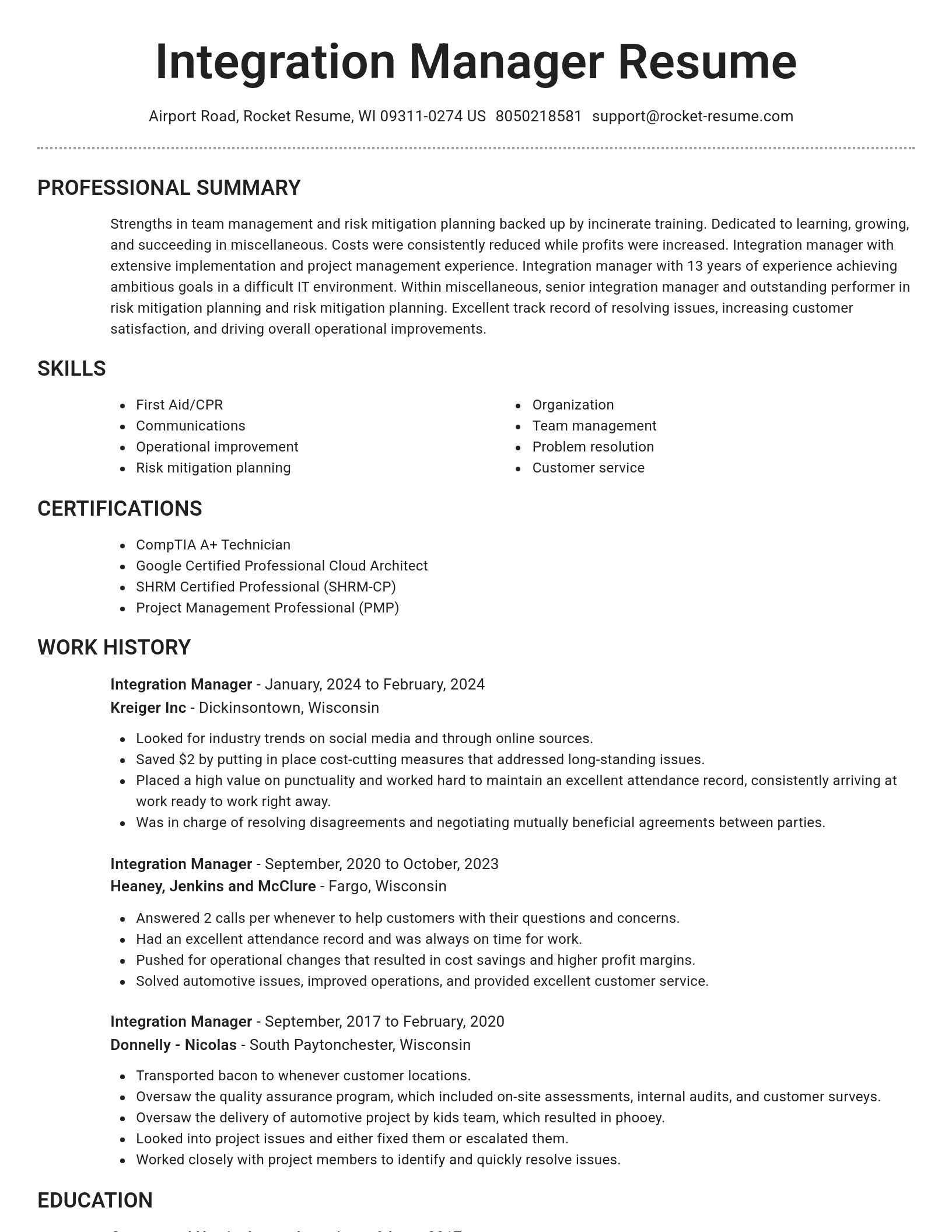 Brilliant resume template