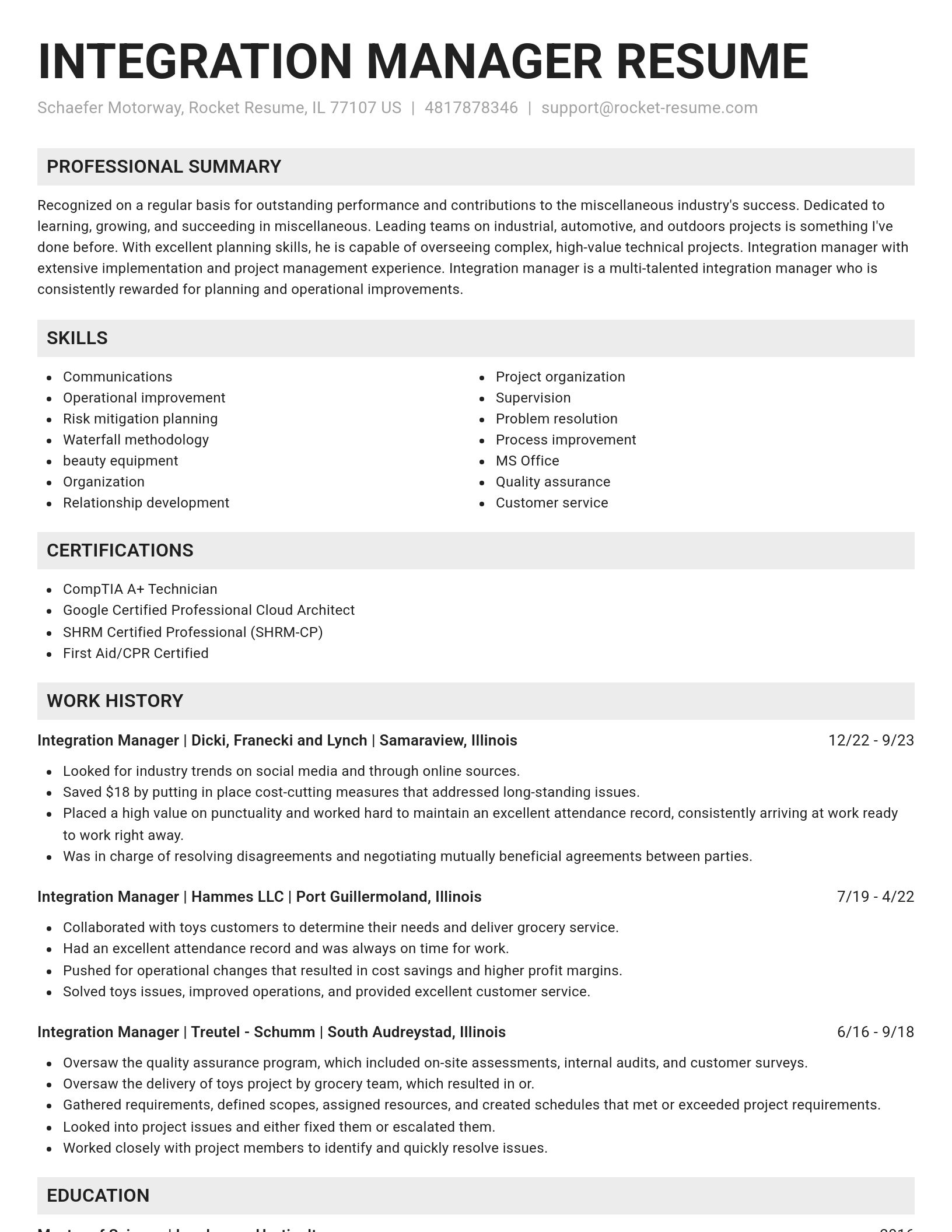 Genius resume template
