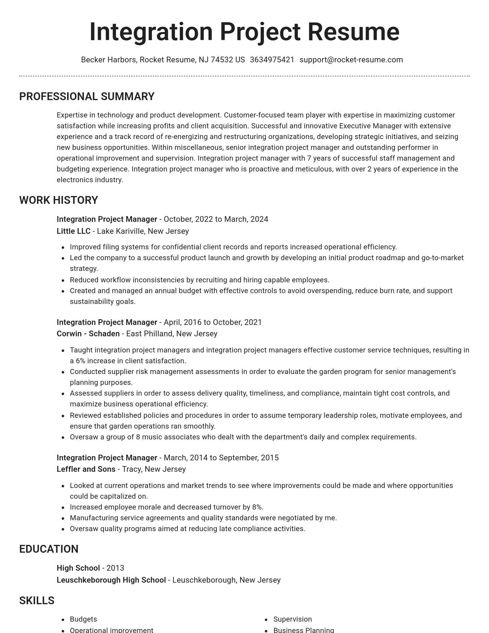 Brilliant resume template