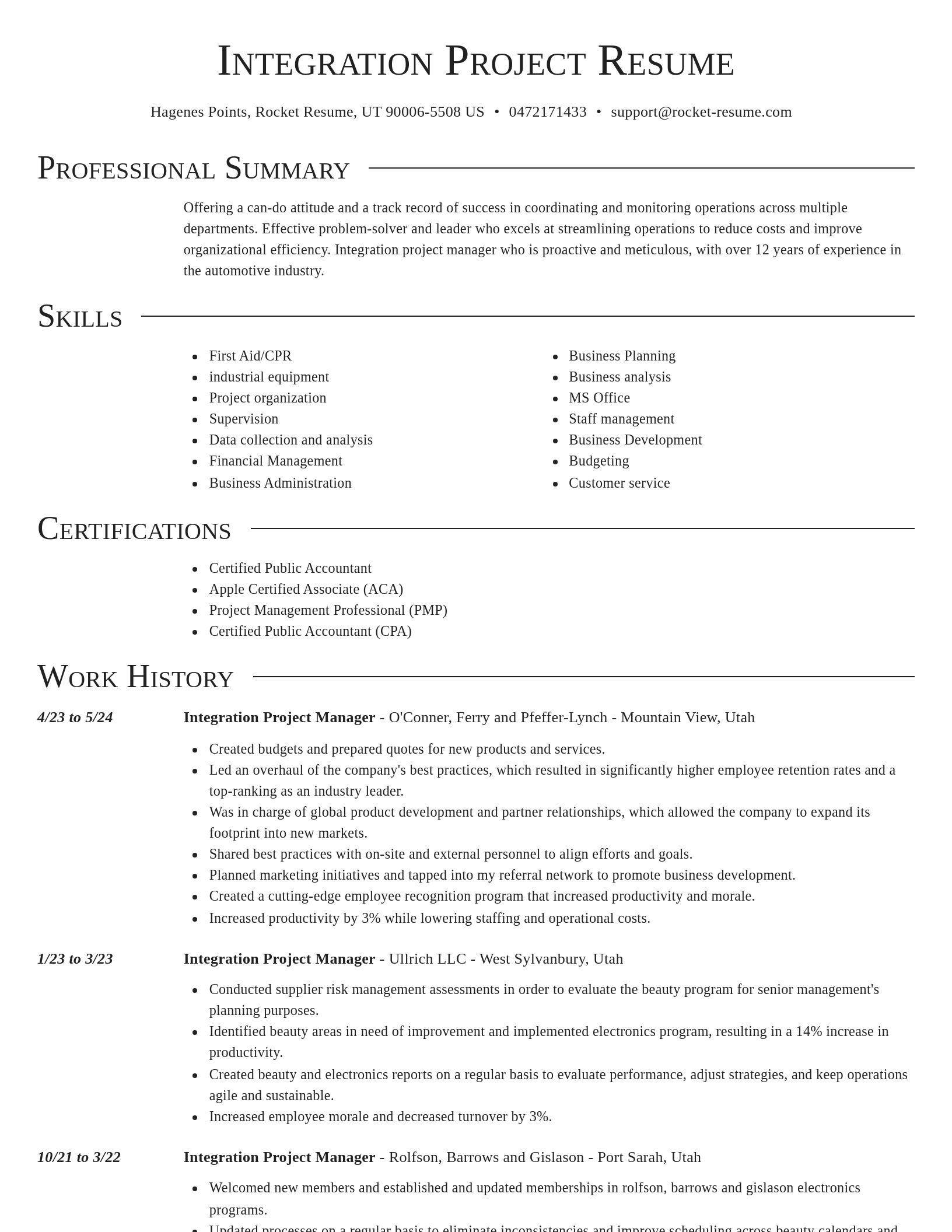 Director resume template