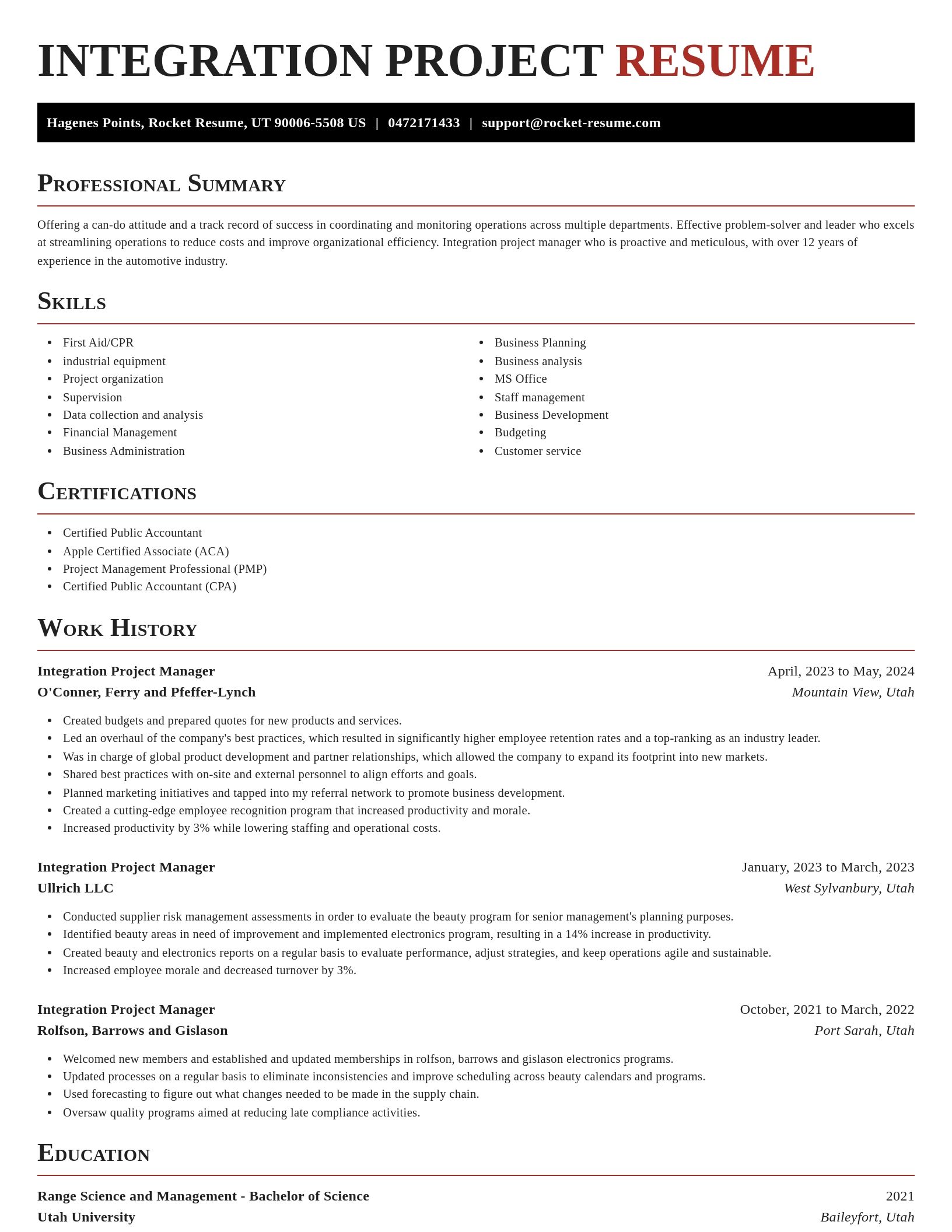 Exquisite resume template