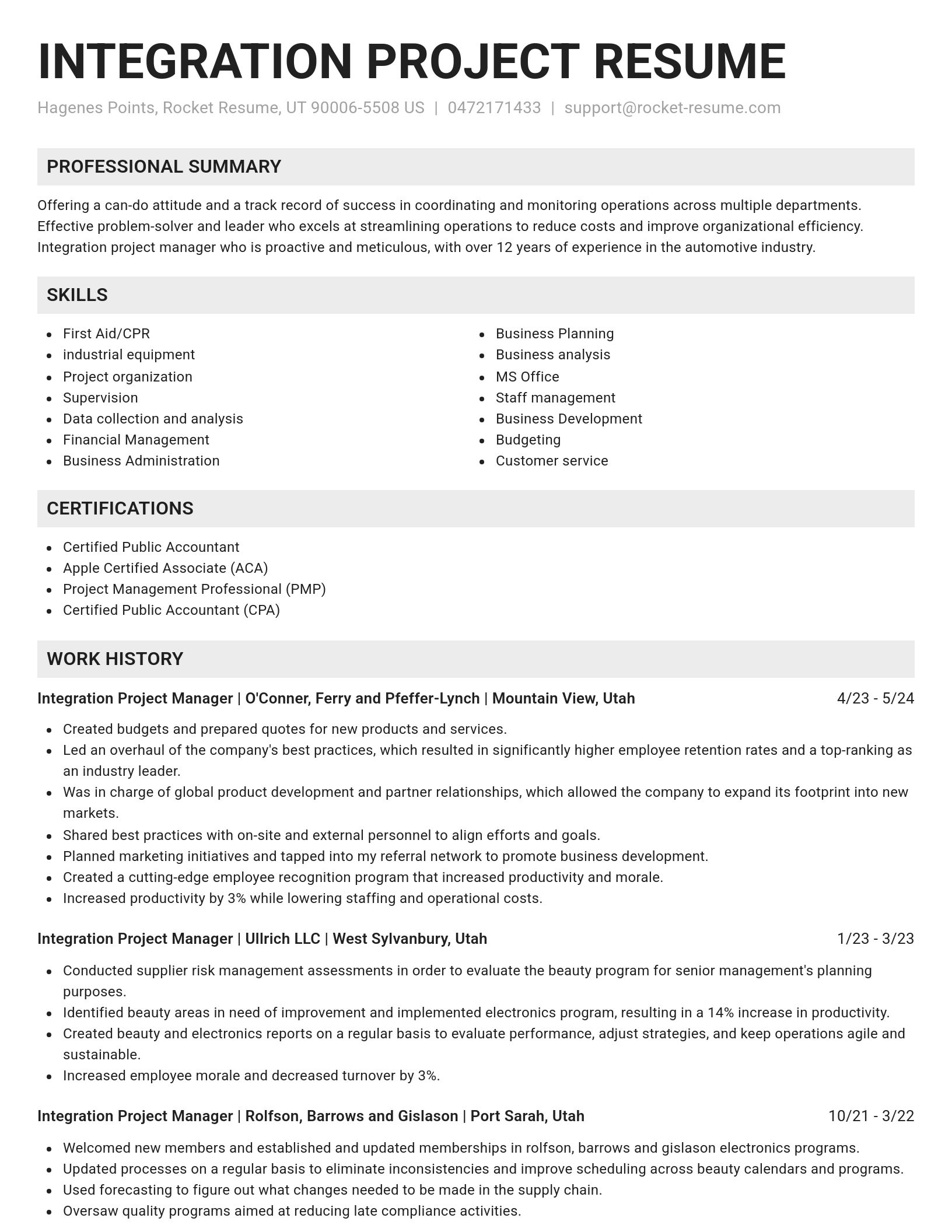 Genius resume template